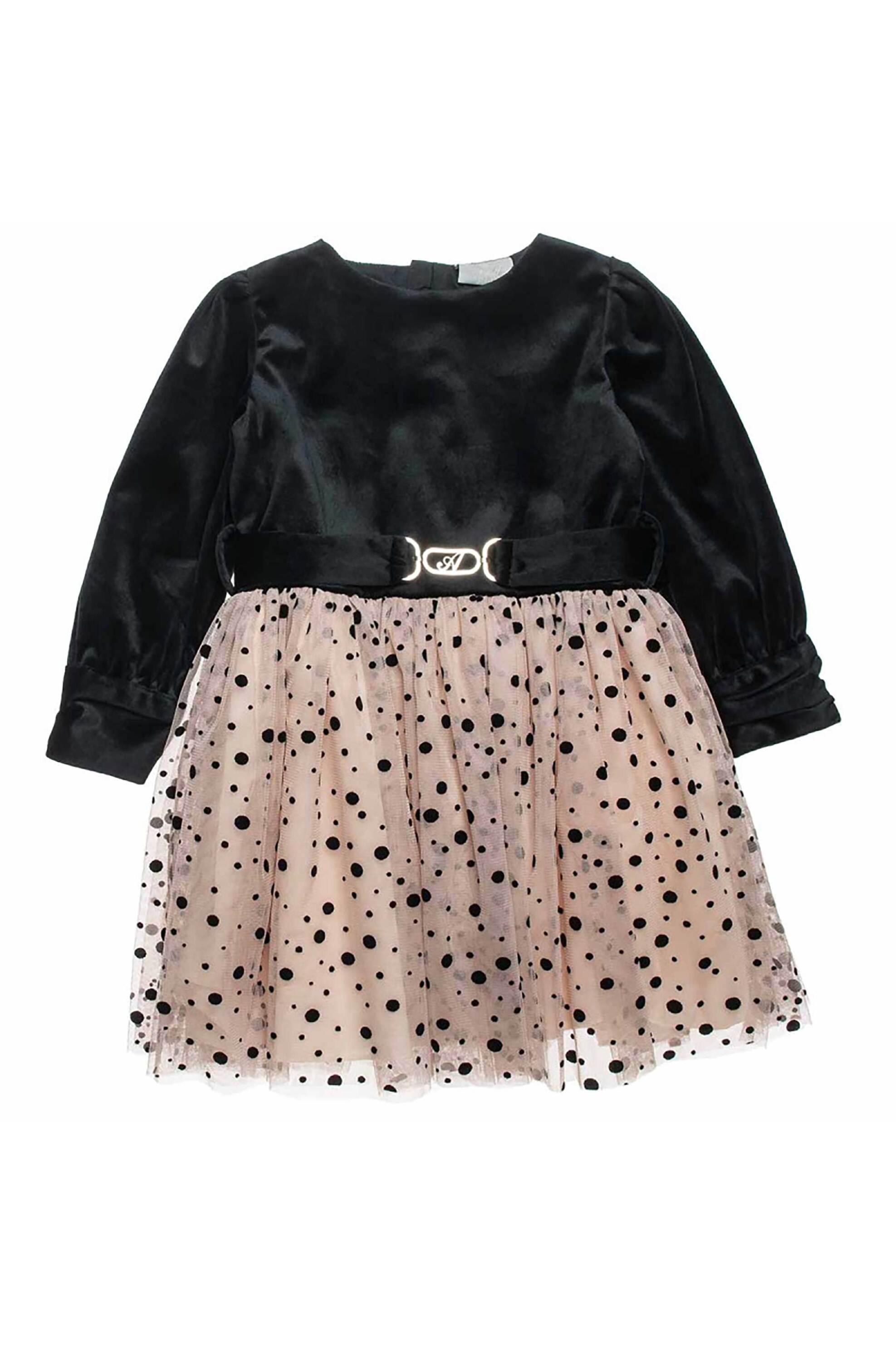 Alouette παιδικό φόρεμα βελουτέ με τούλι (18 μηνών-5 ετών) - 00241724 Μαύρο