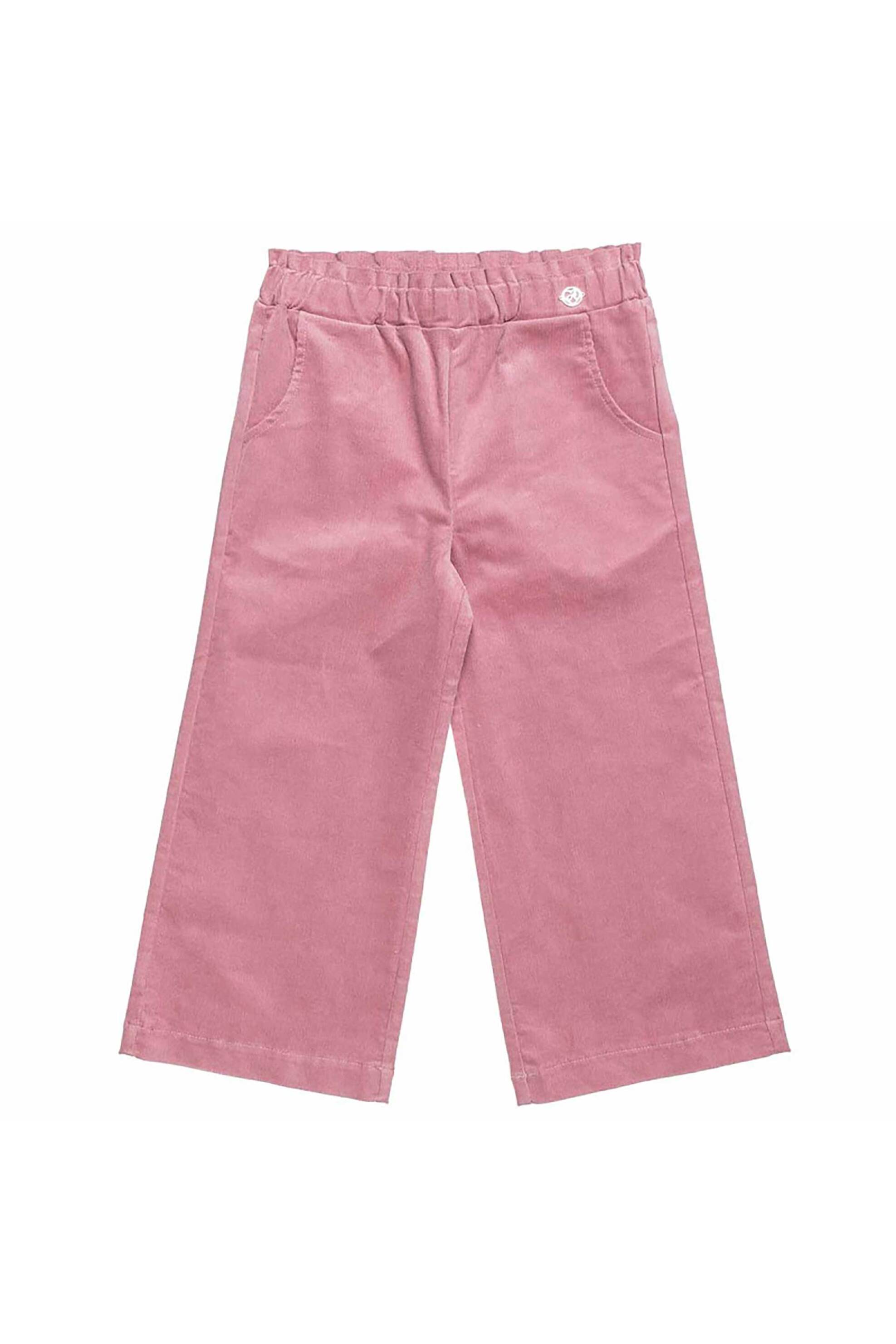 Alouette παιδικό παντελόνι κοτλέ με λάστιχο στη μέση Wide Leg (12 μηνών-8 ετών) - 00212403 Ροζ