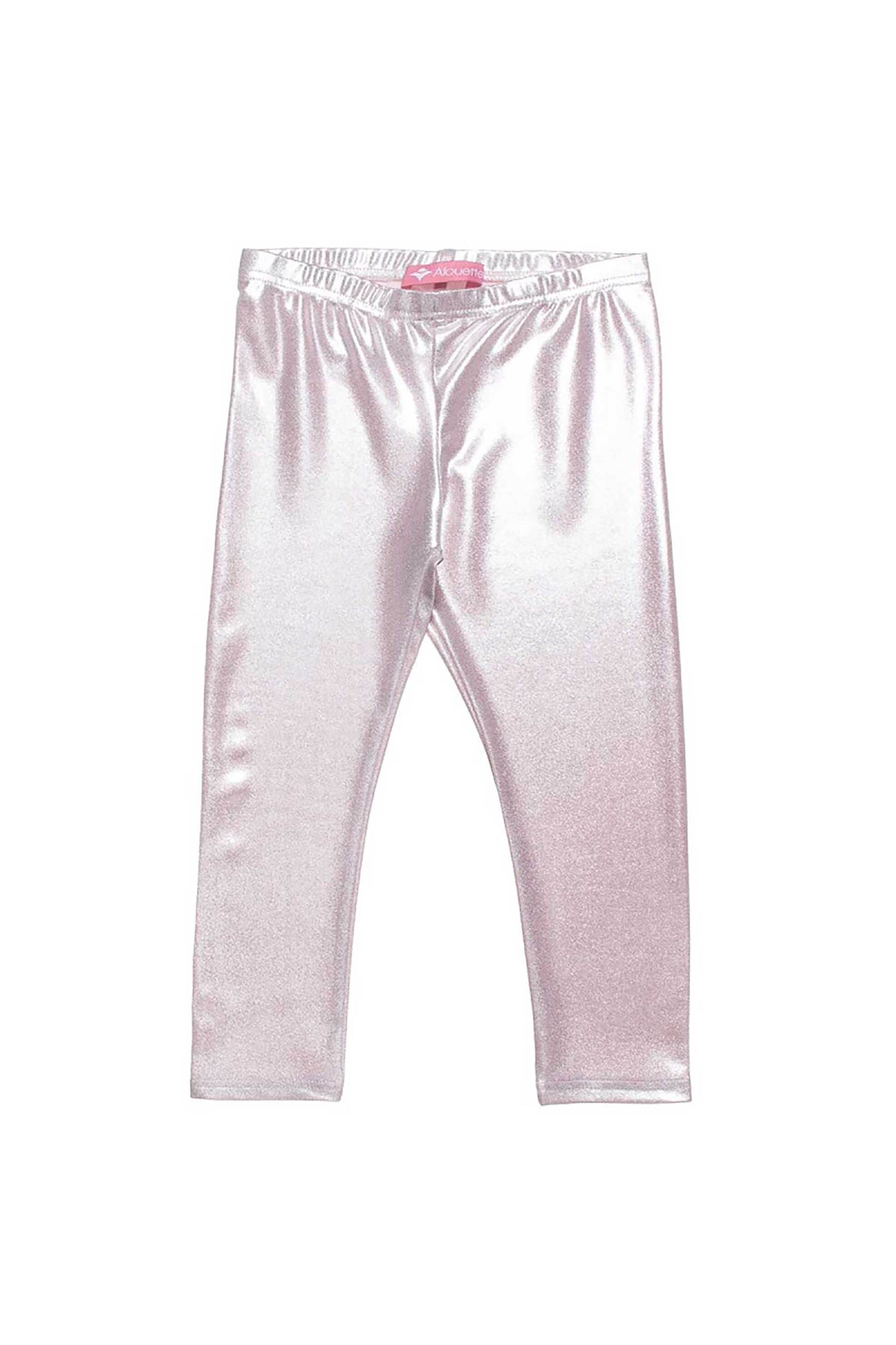 Alouette παιδικό κολάν γυαλιστερό με ελαστική μέση (12 μηνών-5 ετών) - 00212407 Ροζ