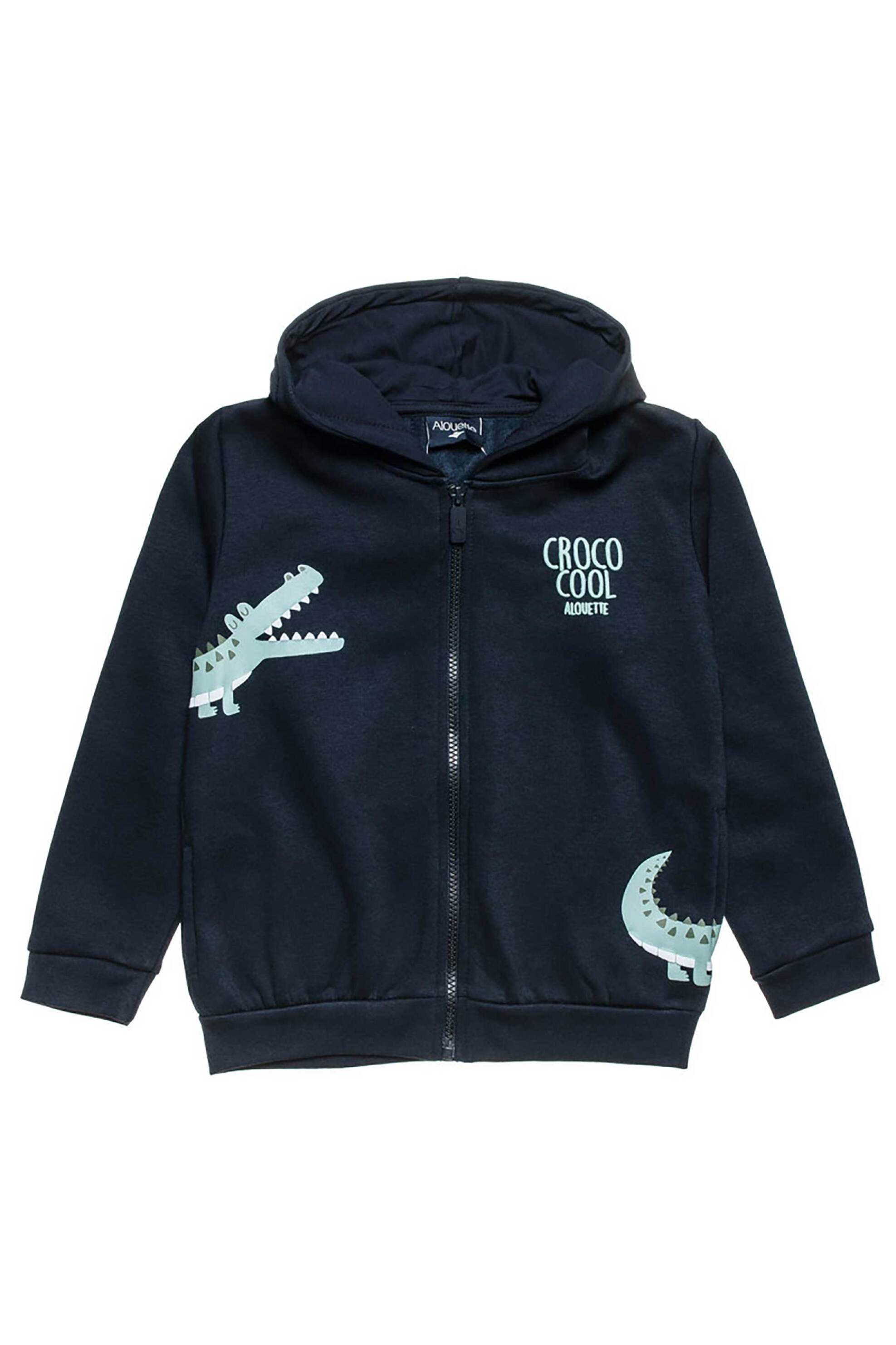 Alouette παιδική ζακέτα φούτερ με ανάγλυφη υφή (12 μηνών-5 ετών) - 00261258 Μπλε Σκούρο