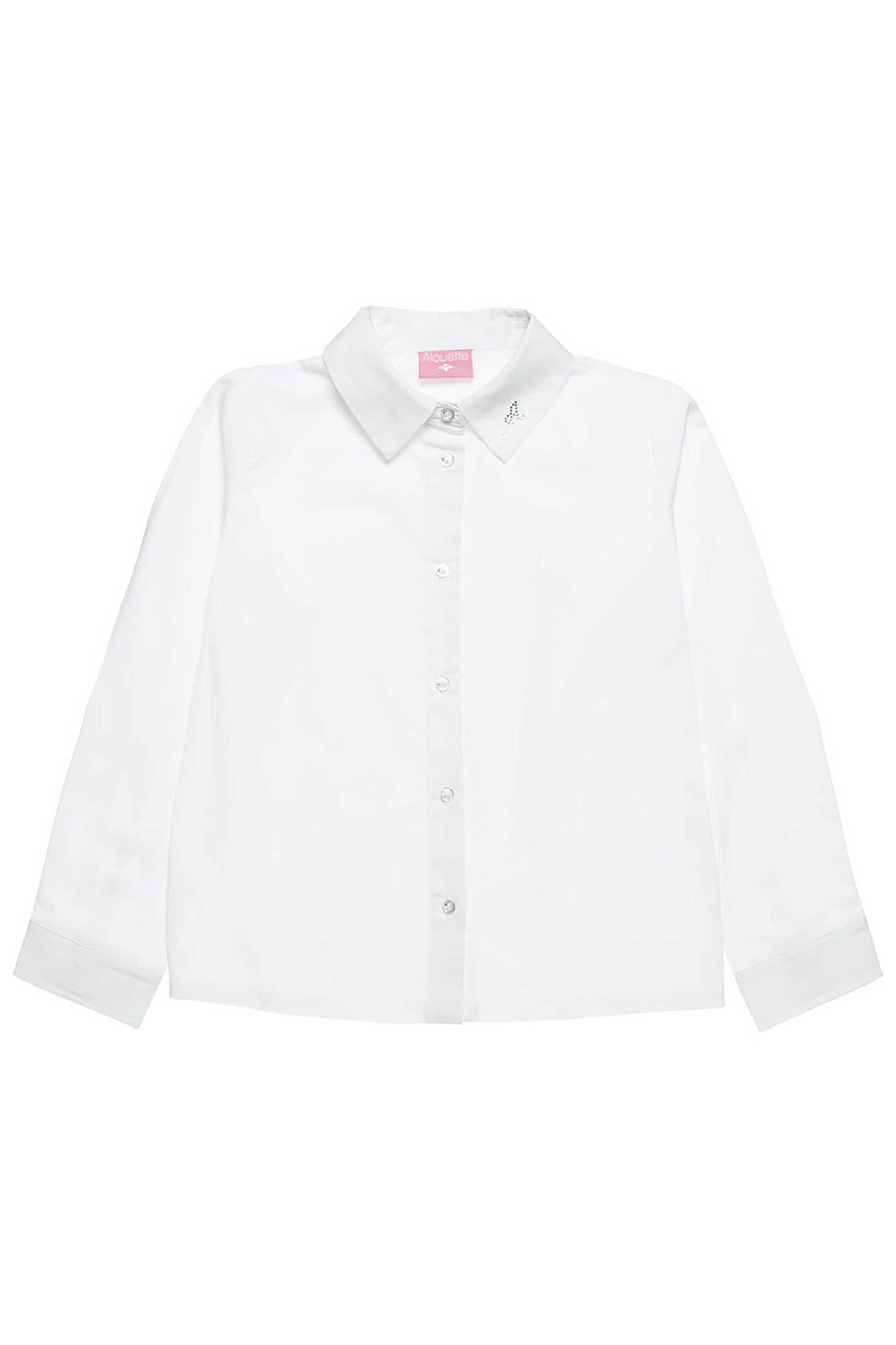 ALOUETTE Alouette παιδικό πουκάμισο με στρας (6-14 ετών) - 00922896 Λευκό