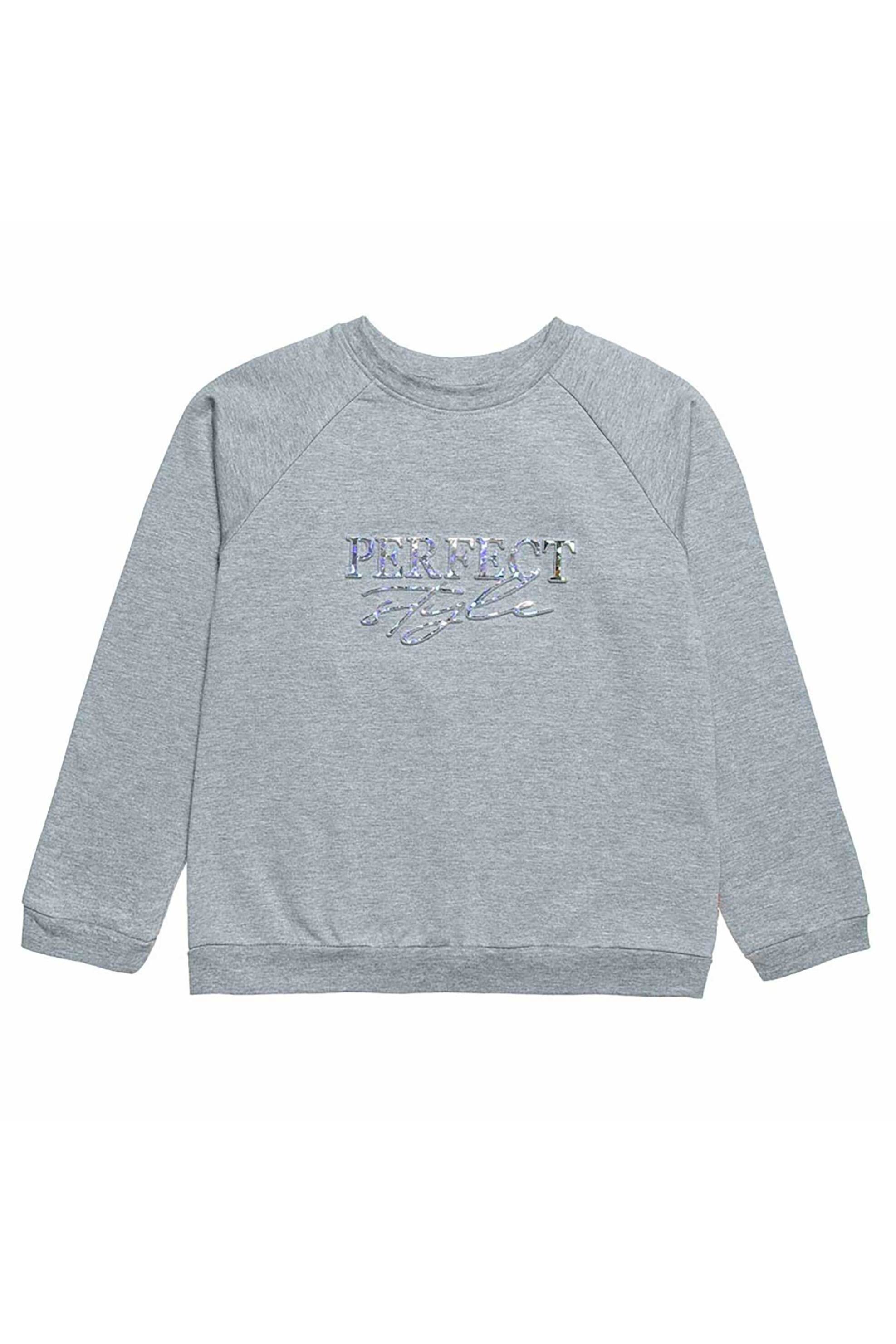 Alouette παιδική μπλούζα φούτερ με lettering "Five Star" (6-14 ετών) - 00922856 Γκρι