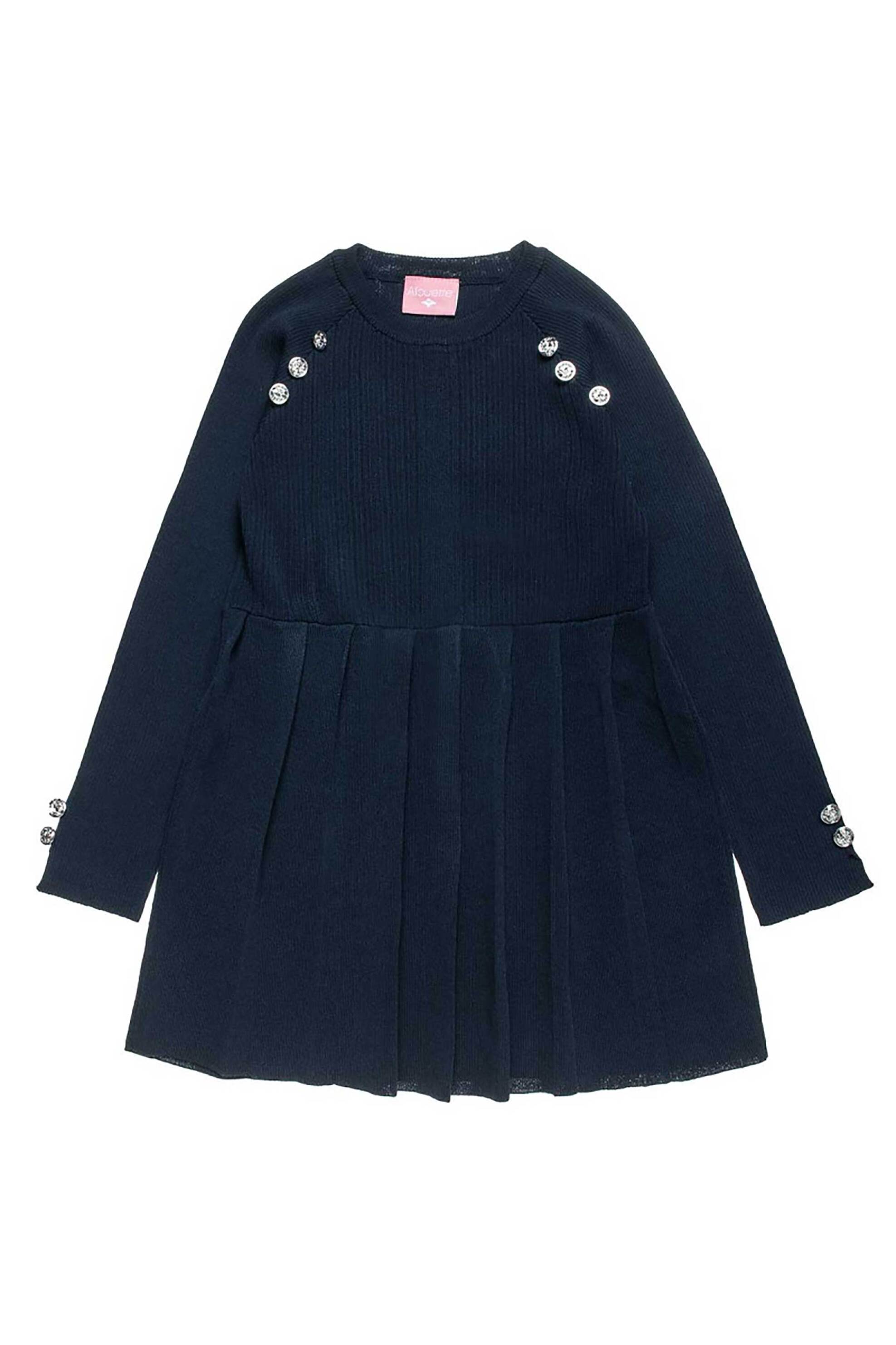 Alouette παιδικό φόρεμα πλισέ (6-14 ετών) - 00942129 Μπλε Σκούρο