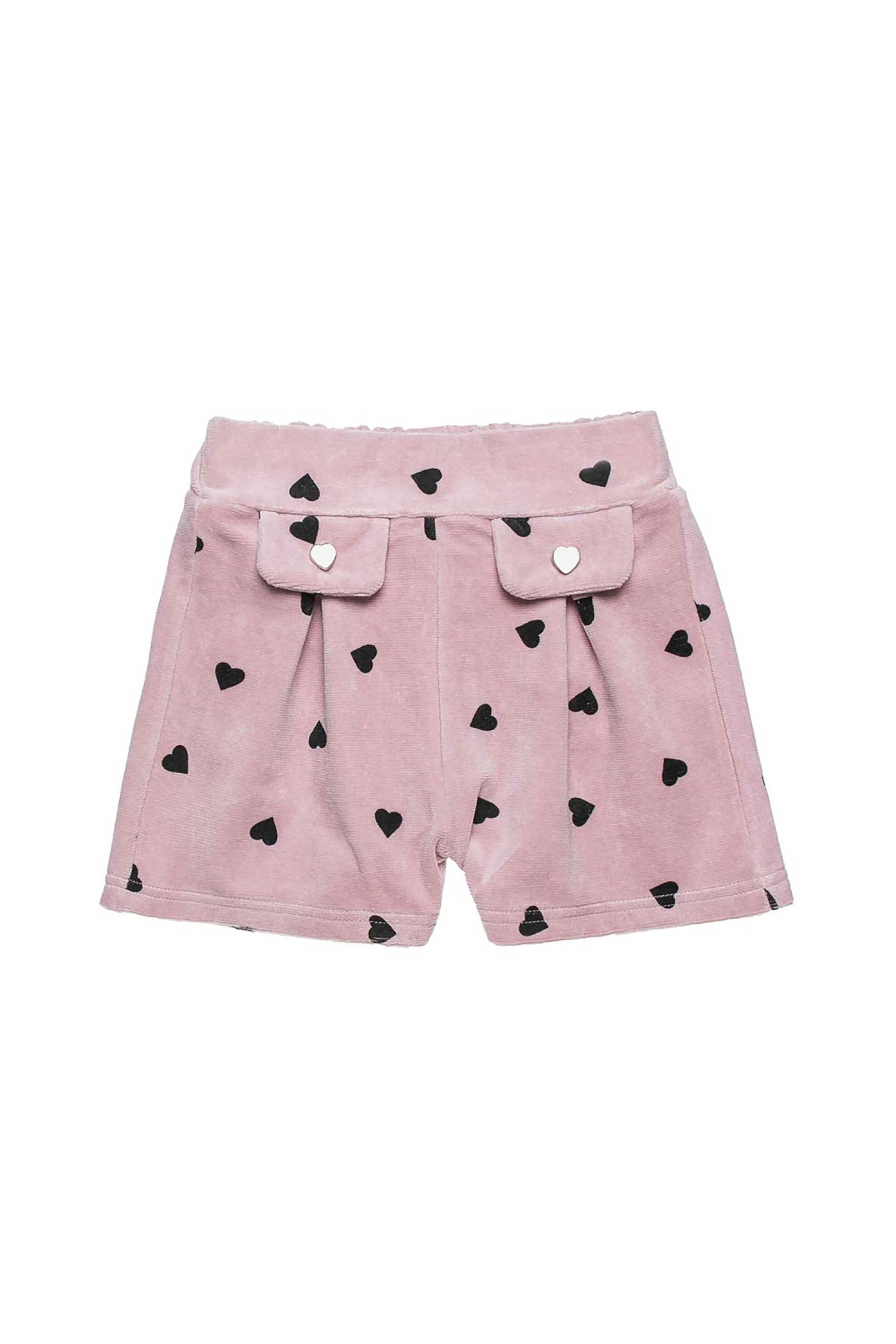 Alouette παιδικό σορτς κοτλέ με σχέδιο καρδιές (12 μηνών-5 ετών) - 00212402 Ροζ