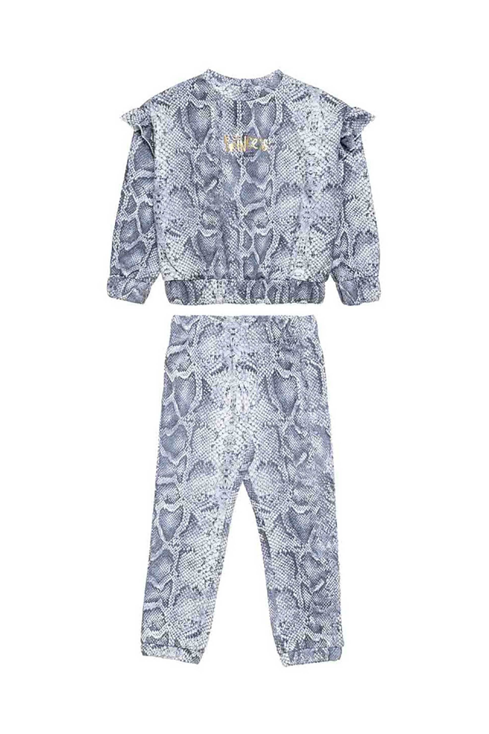 Alouette παιδικό σετ φόρμας με γυαλιστερό τύπωμα "Moovers" (18 μηνών-5 ετών) - 00230820 Γκρι