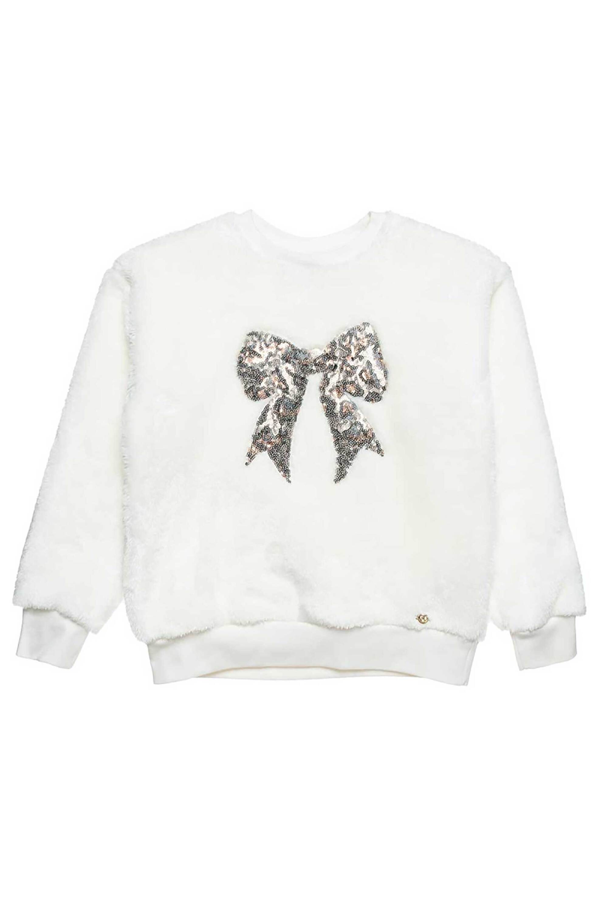 Alouette παιδική μπλούζα φούτερ και print με παγιέτες (6-14 ετών) - 00922850 Εκρού