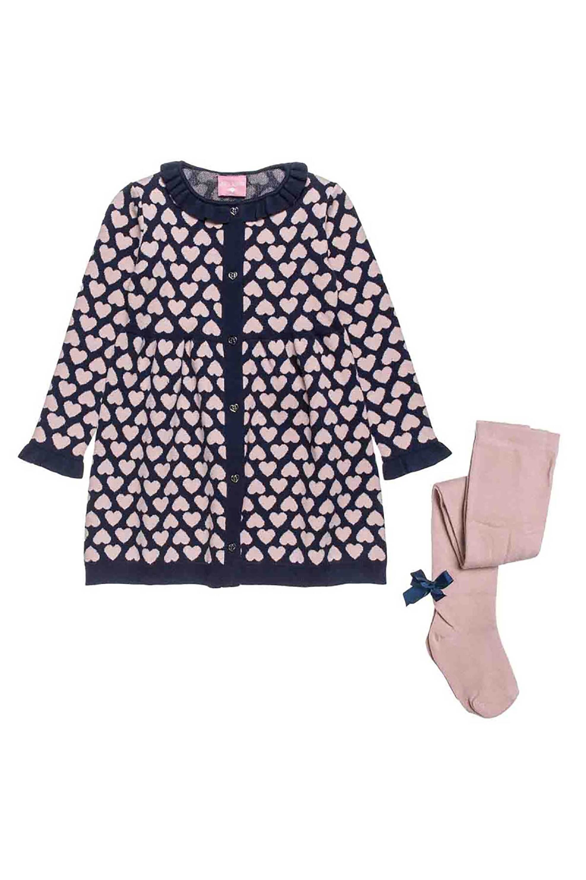 Alouette παιδικό φόρεμα πλεκτό με καλσόν (12 μηνών-5 ετών) - 00241723 Ροζ