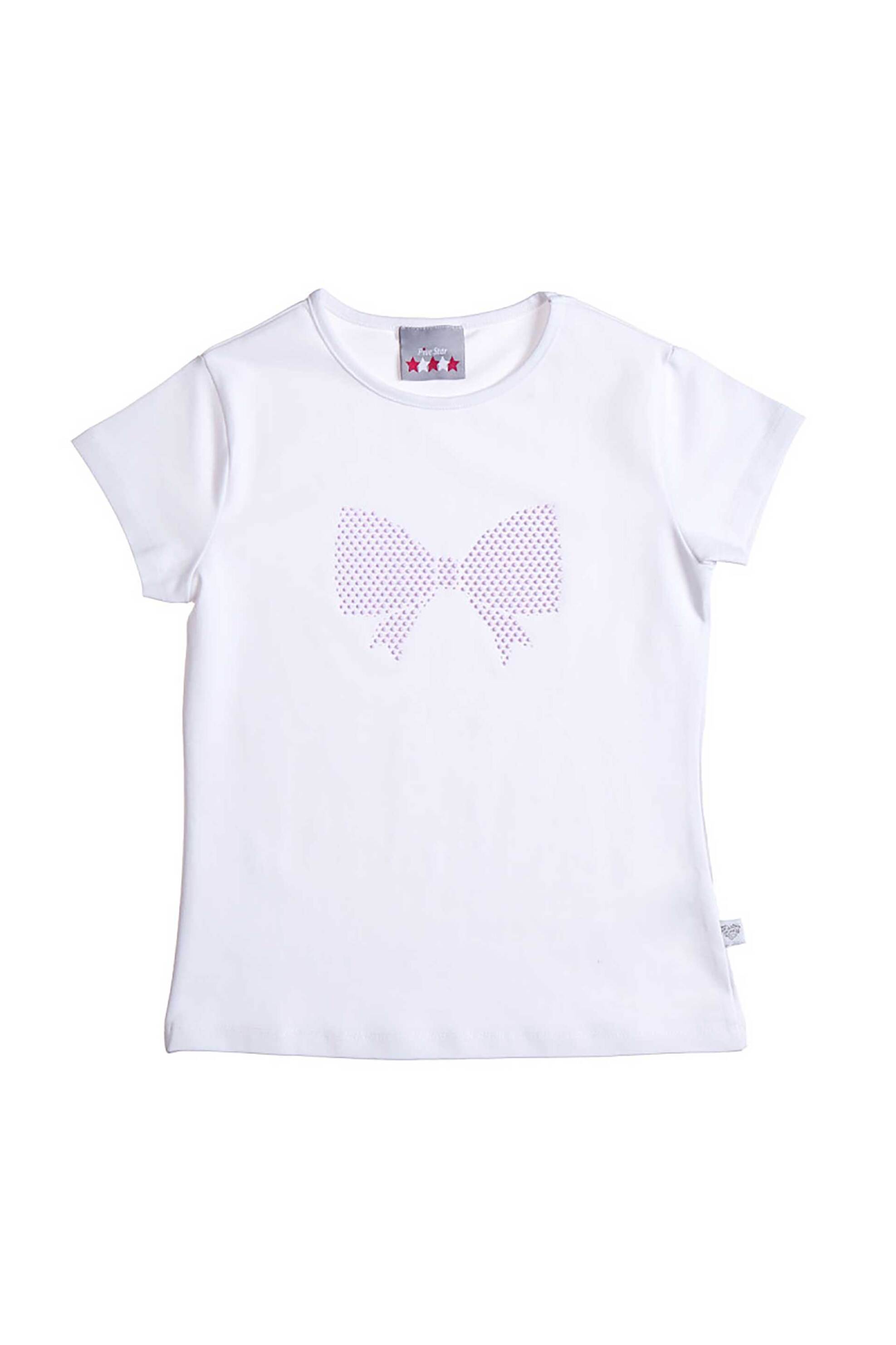 Alouette παιδική μπλούζα με ανάγλυφο σχέδιο "Five Star" (6-16 ετών) - 00953004 Λευκό