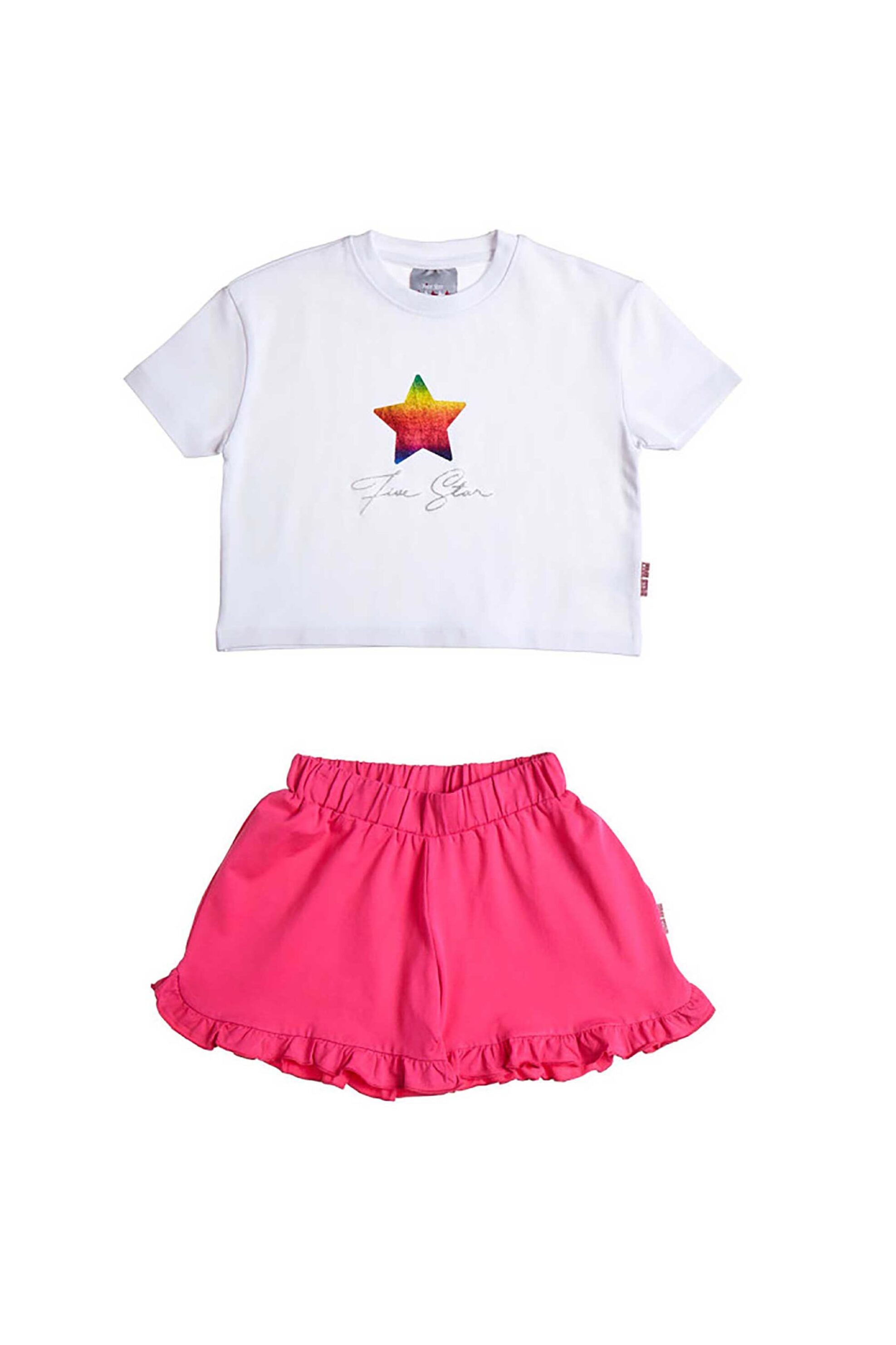 Alouette παιδικό σετ μπλούζα και σορτς "Five Star" (2 τεμάχια) - 00270773 Λευκό