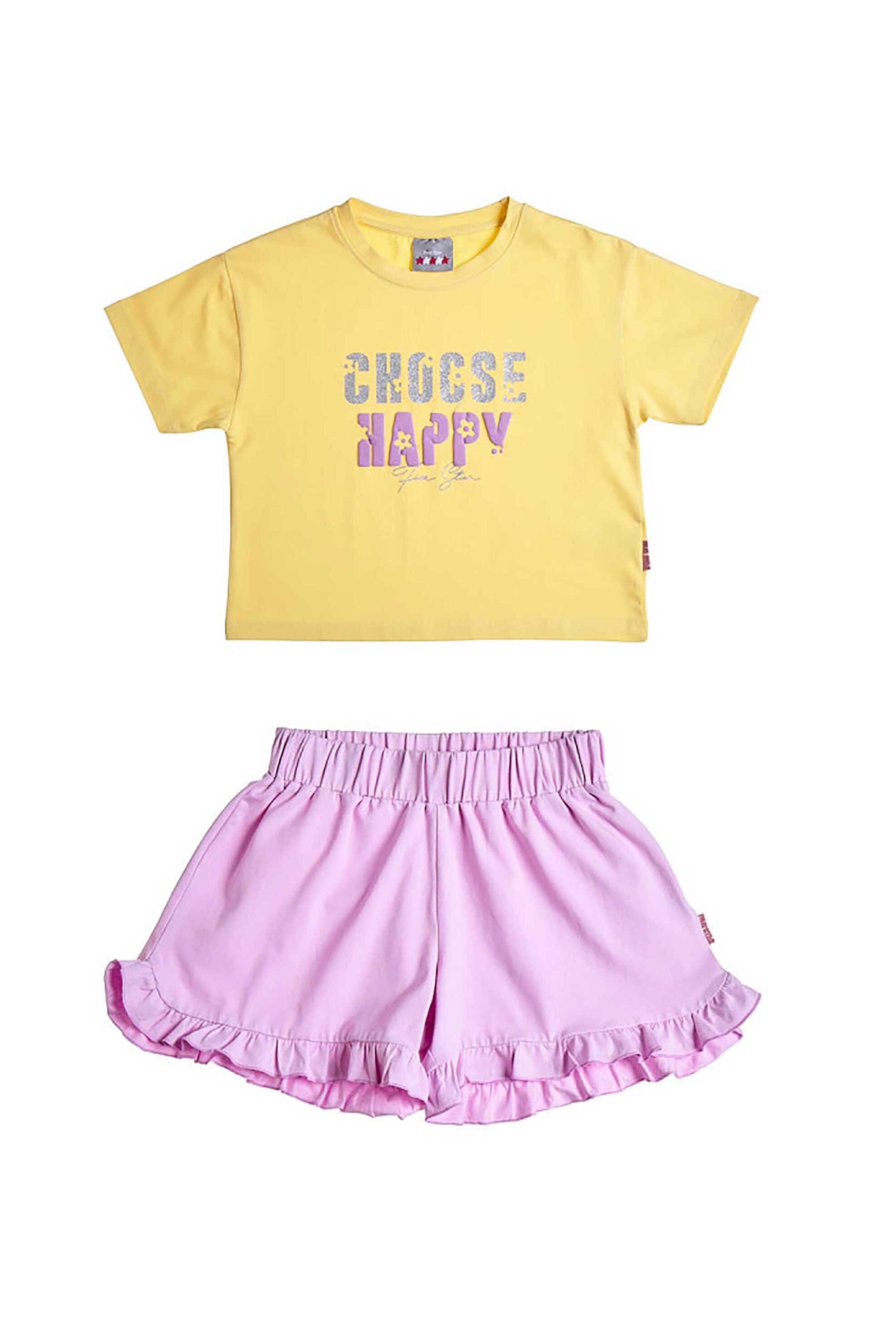 Alouette παιδικό σετ μπλούζα και σορτς "Five Star" (2 τεμάχια) - 00970670 Κίτρινο