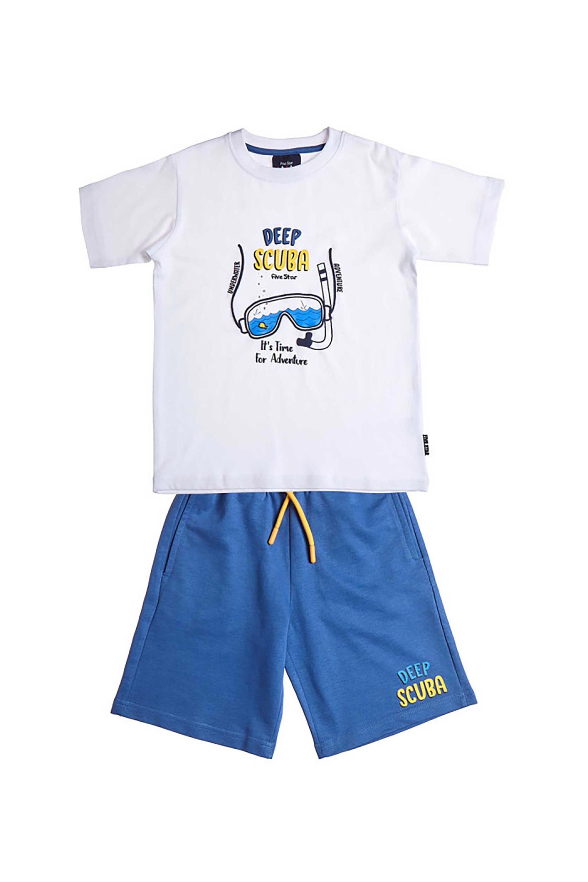 Alouette σετ παιδική μπλούζα και βερμούδα "Five Star" (2 τεμάχια) - 00270777 Λευκό