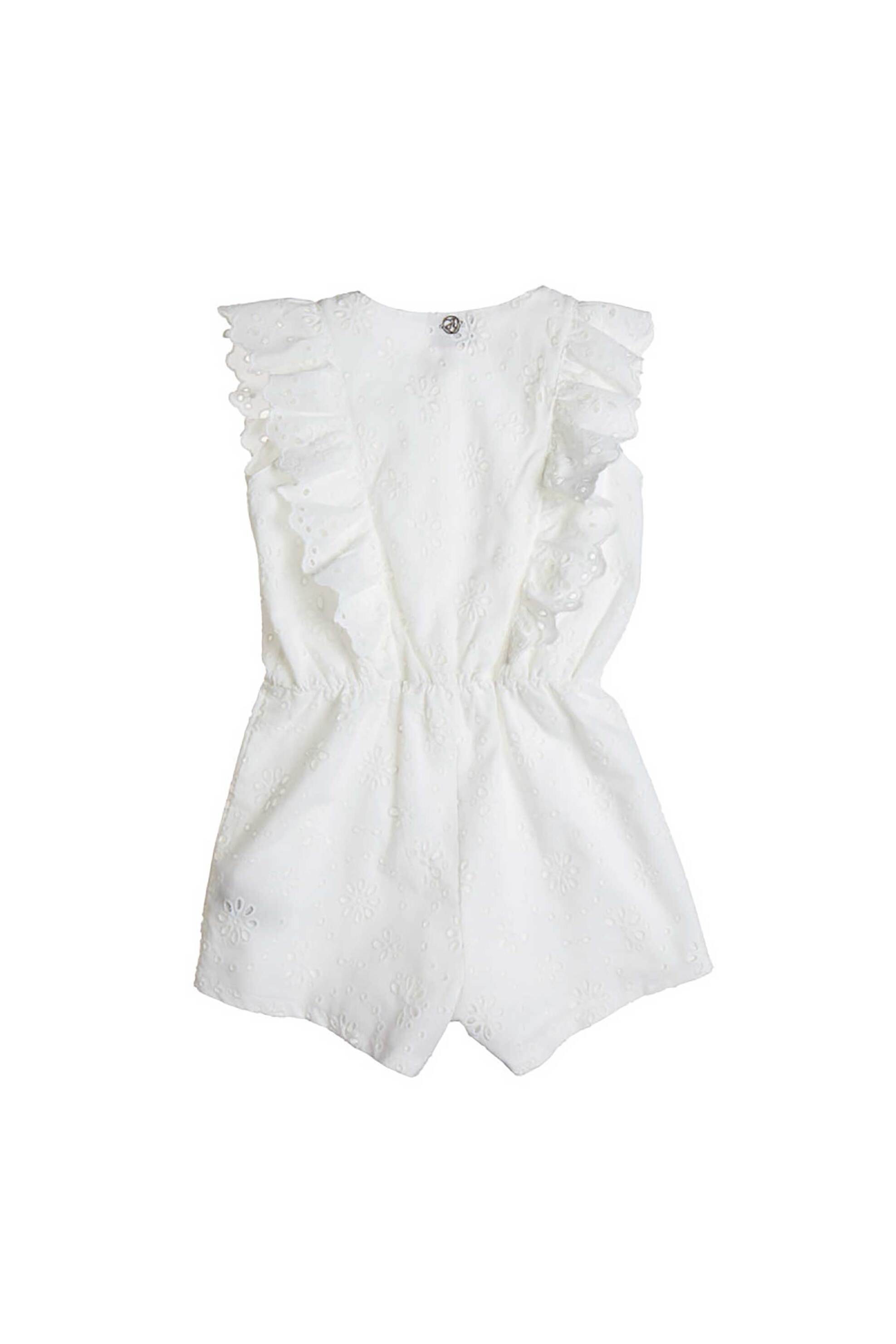 Alouette παιδική ολόσωμη φόρμα σορτς με διάτρητα κεντήματα (12 μηνών-5 ετών) - 00212450 Λευκό φωτογραφία