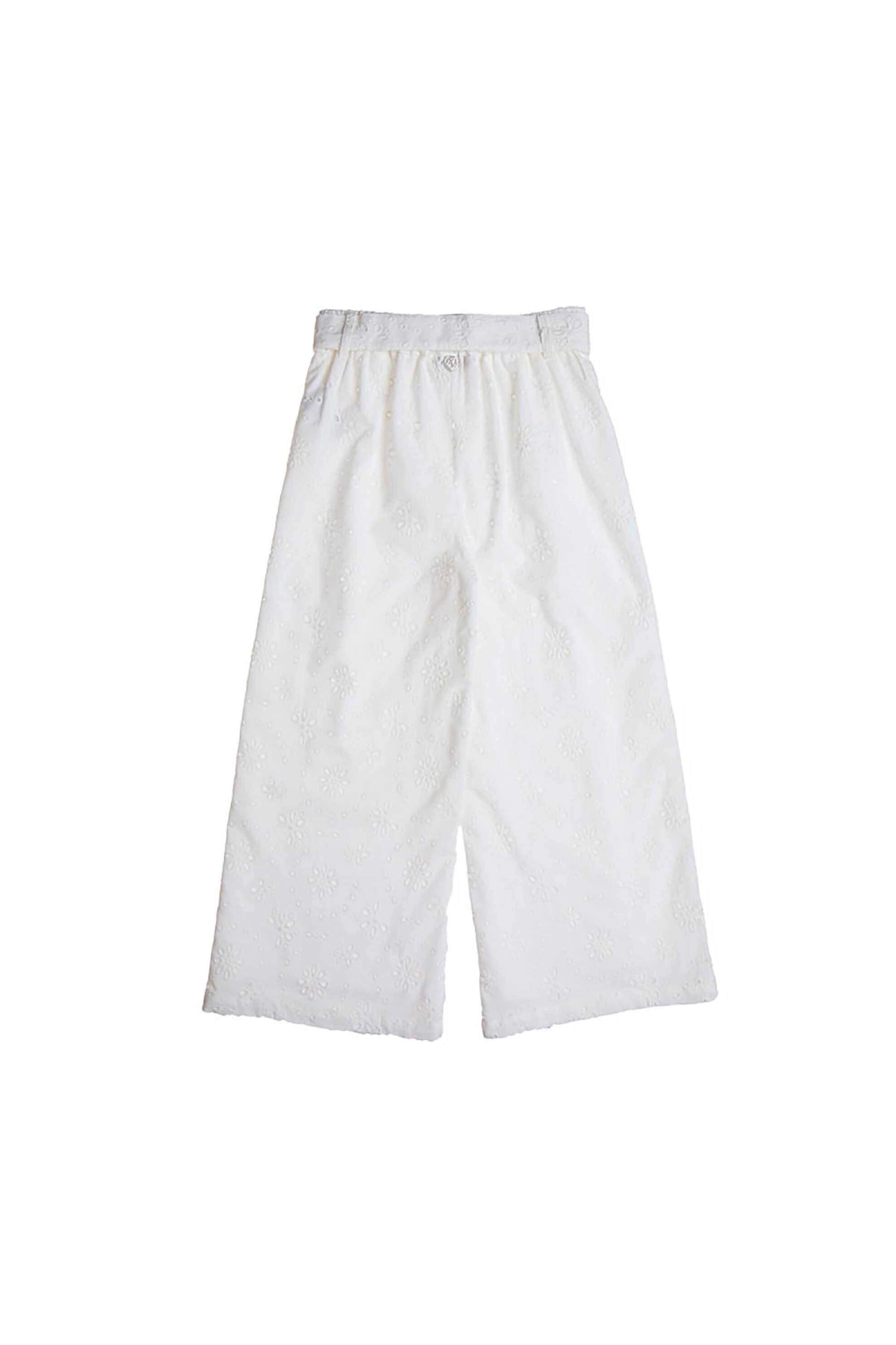 Alouette παιδικό παντελόνι με διάτρητα κεντήματα (6-14 ετών) - 00913652 Λευκό φωτογραφία
