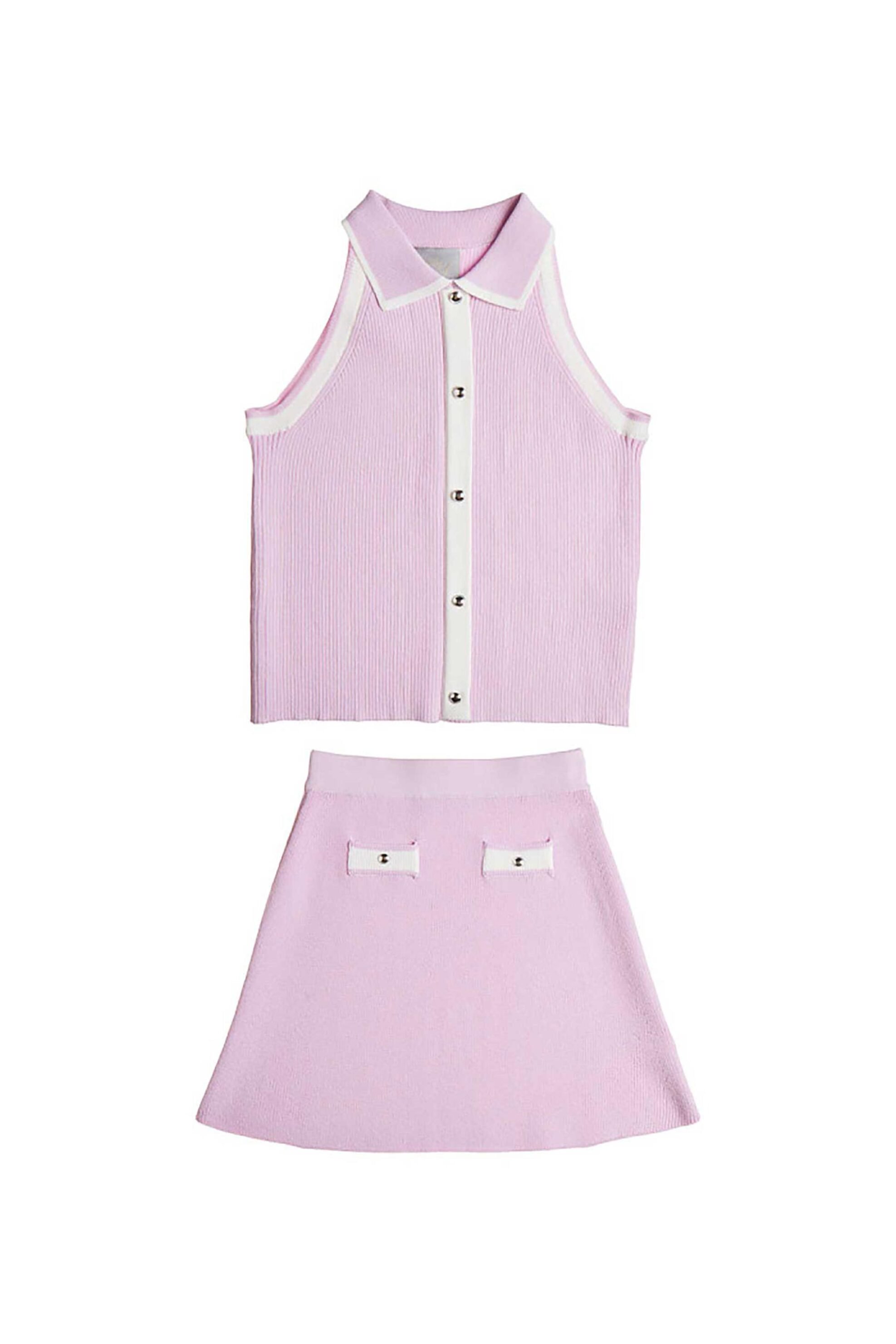 Alouette παιδικό σετ crop top και φούστα (2 τεμάχια) - 00970694 Λιλά