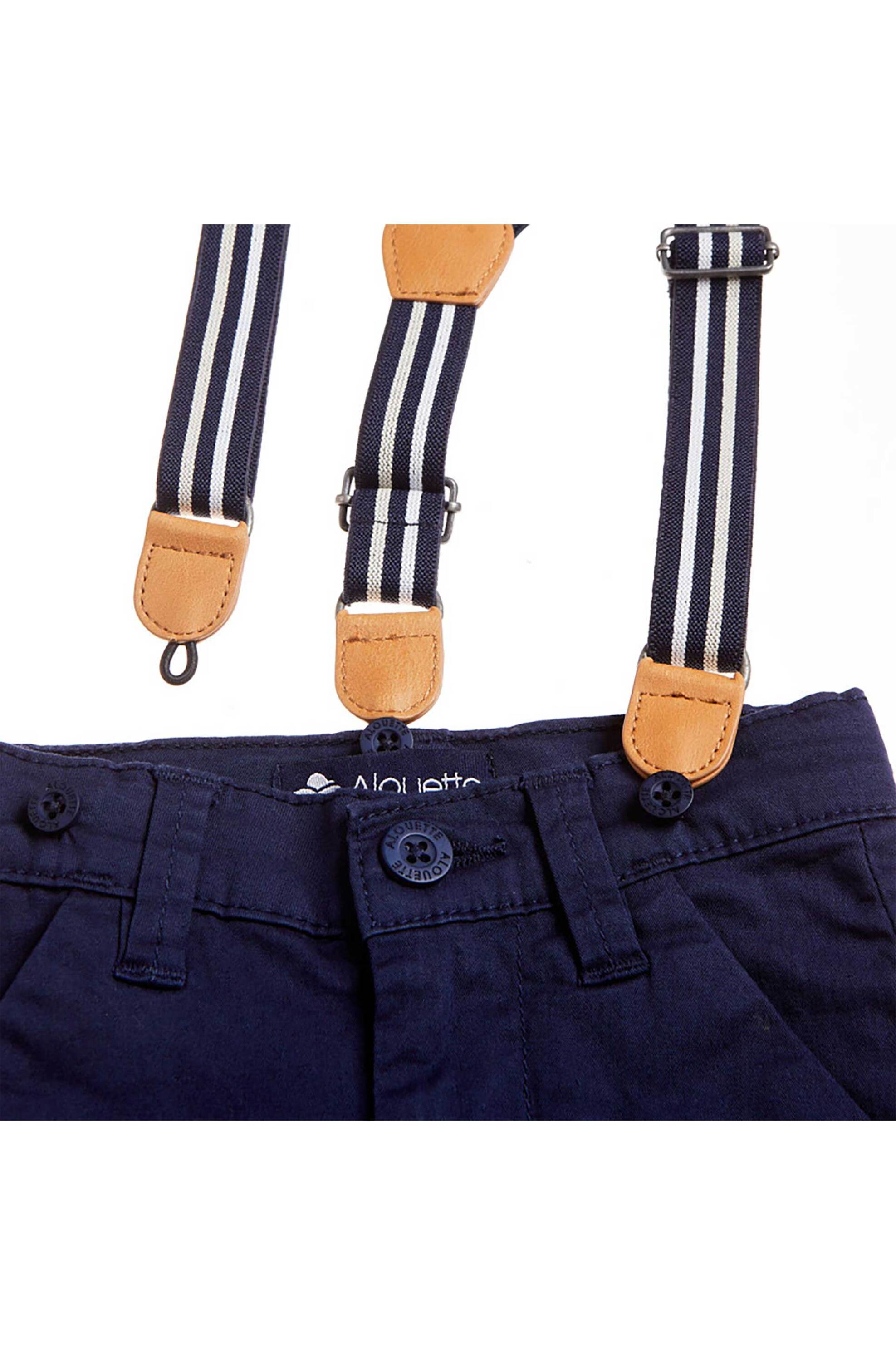 Alouette παιδικό παντελόνι chino με τιράντες (12 μηνών-5 ετών) - 00212447 Μπλε Σκούρο φωτογραφία