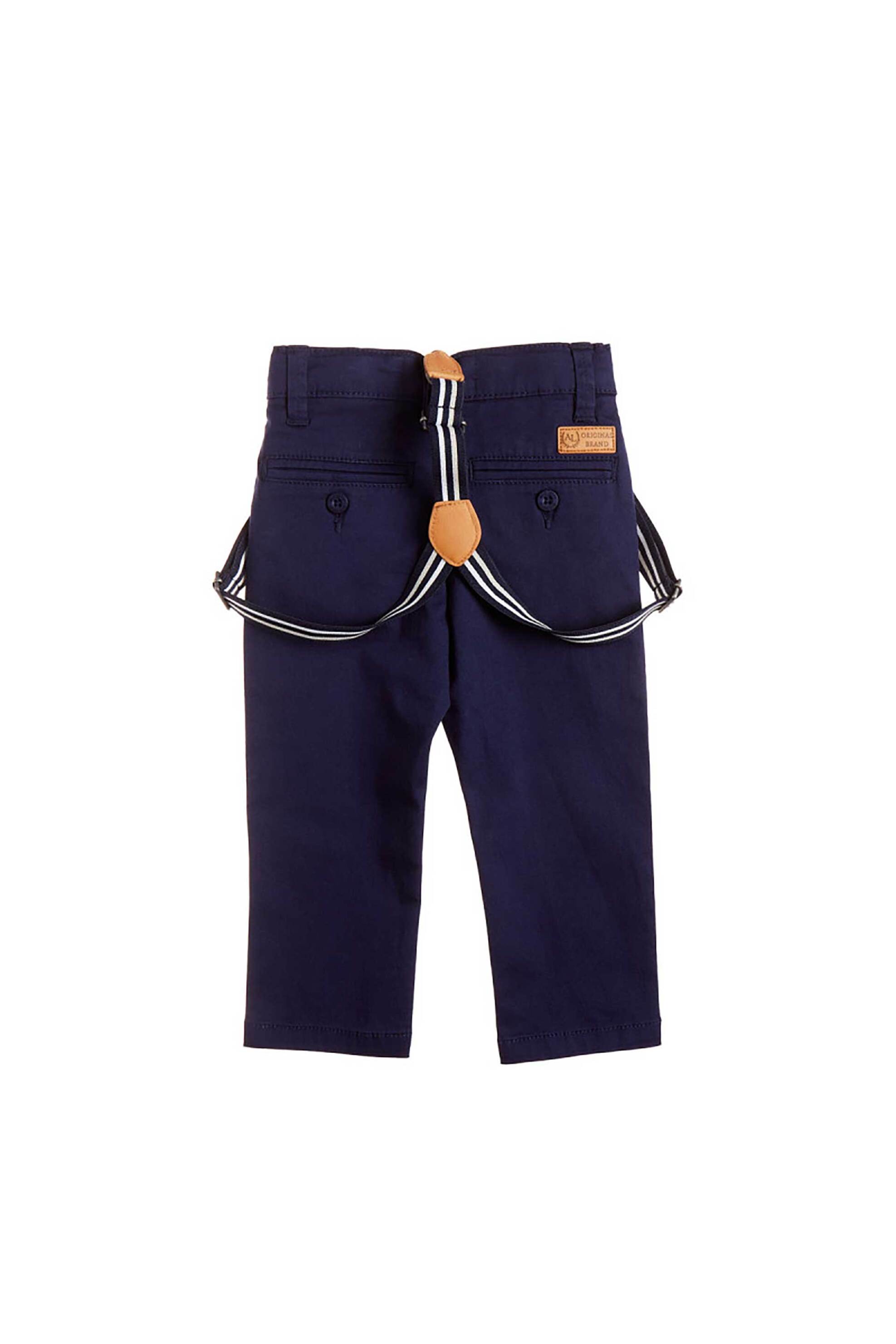 Alouette παιδικό παντελόνι chino με τιράντες (12 μηνών-5 ετών) - 00212447 Μπλε Σκούρο φωτογραφία
