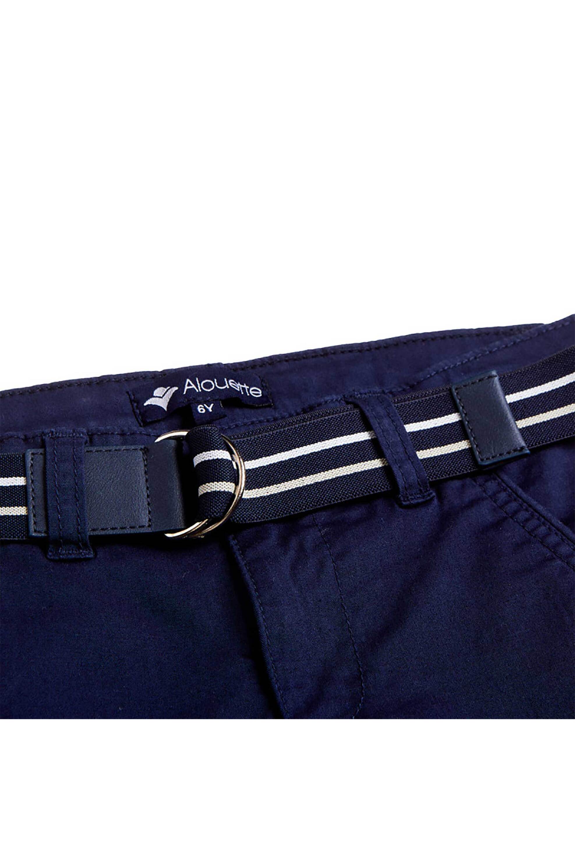 Alouette παιδικό παντελόνι chino με ζώνη (6-16 ετών) - 00913646 Μπλε Σκούρο φωτογραφία