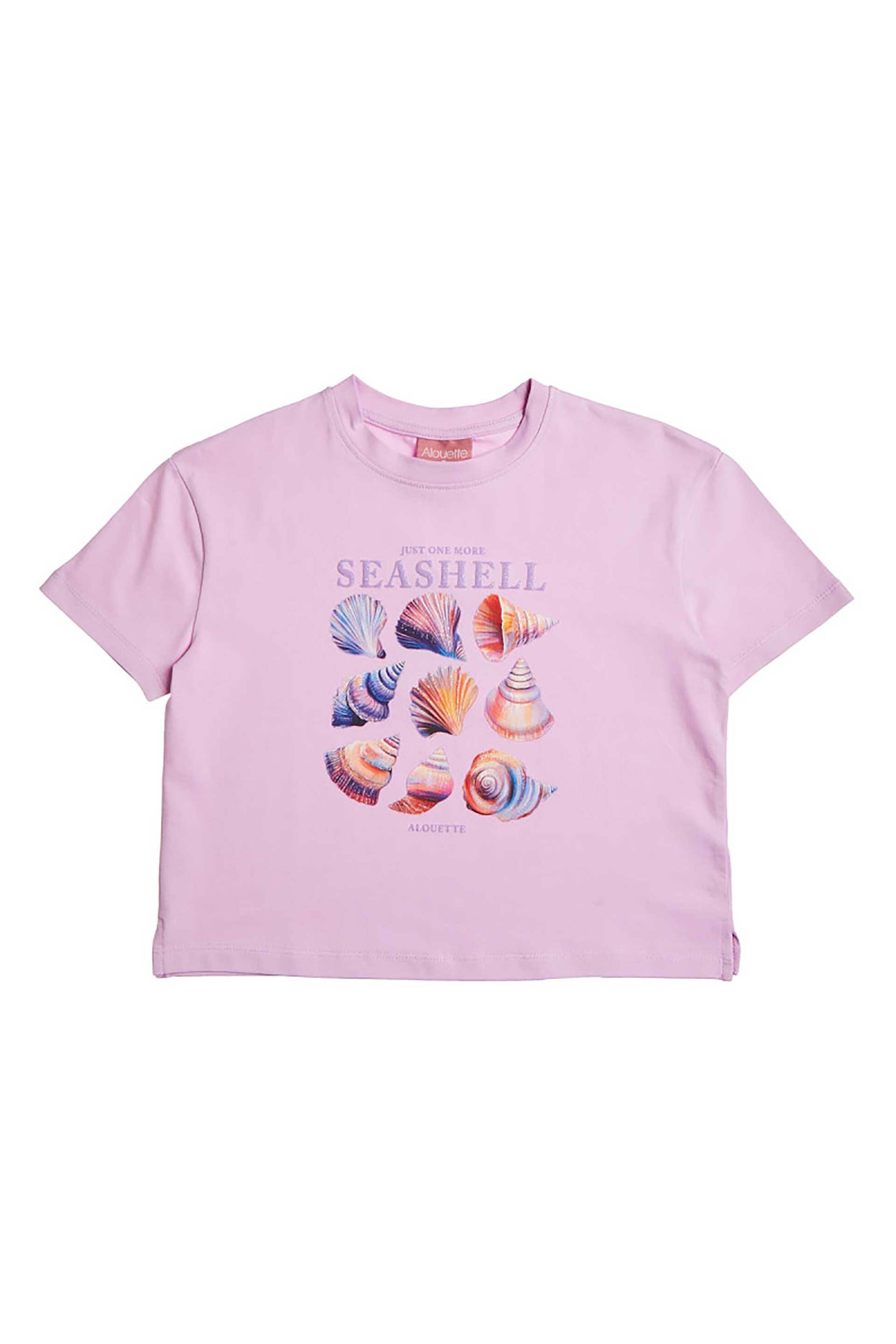 ALOUETTE Alouette παιδική μπλούζα με τύπωμα (6-16 ετών) - 00953001 Λιλά