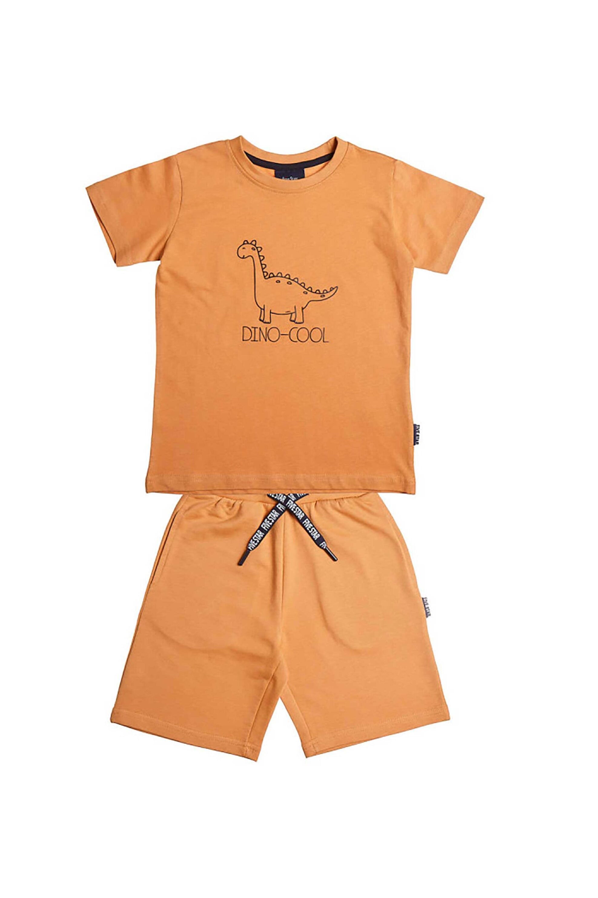 Alouette σετ παιδική μπλούζα και βερμούδα "Five Star" (2 τεμάχια) - 00270783 Καμηλό