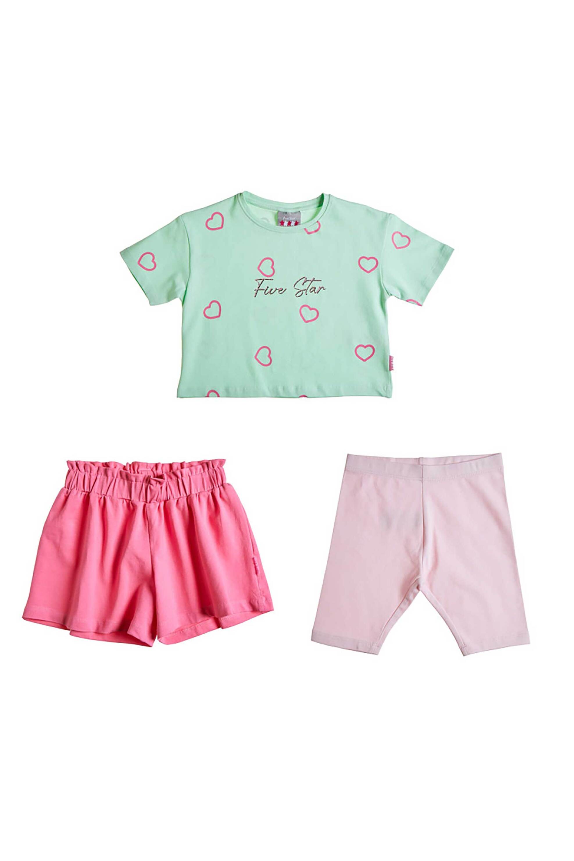 Alouette σετ παιδική μπλούζα, σορτς και κολάν "Five Star" (3 τεμάχια) - 00270772 Βεραμάν