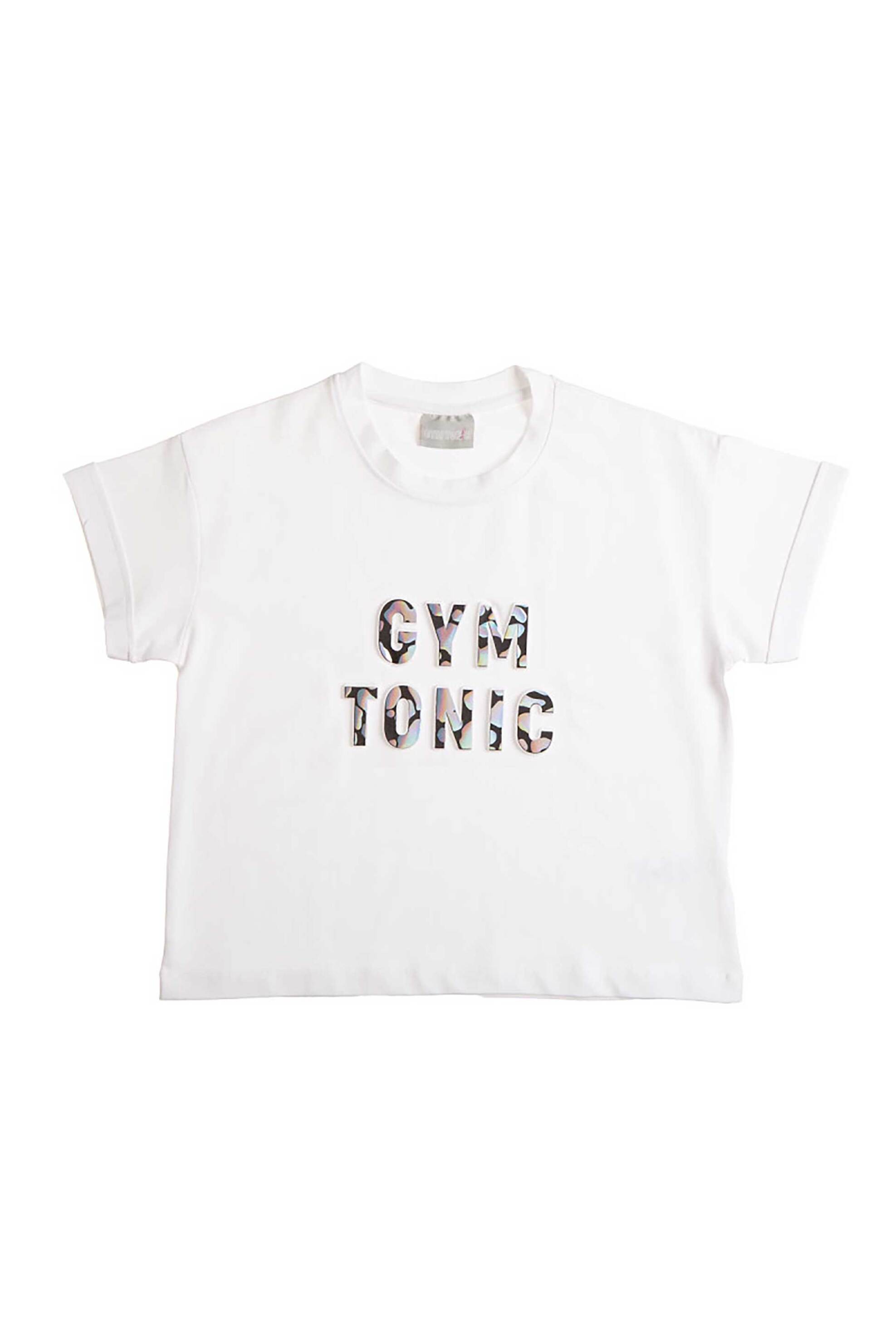 Alouette παιδική μπλούζα με ανάγλυφο τύπωμα "Gym Tonic" (6-16 ετών) - 00953021 Λευκό