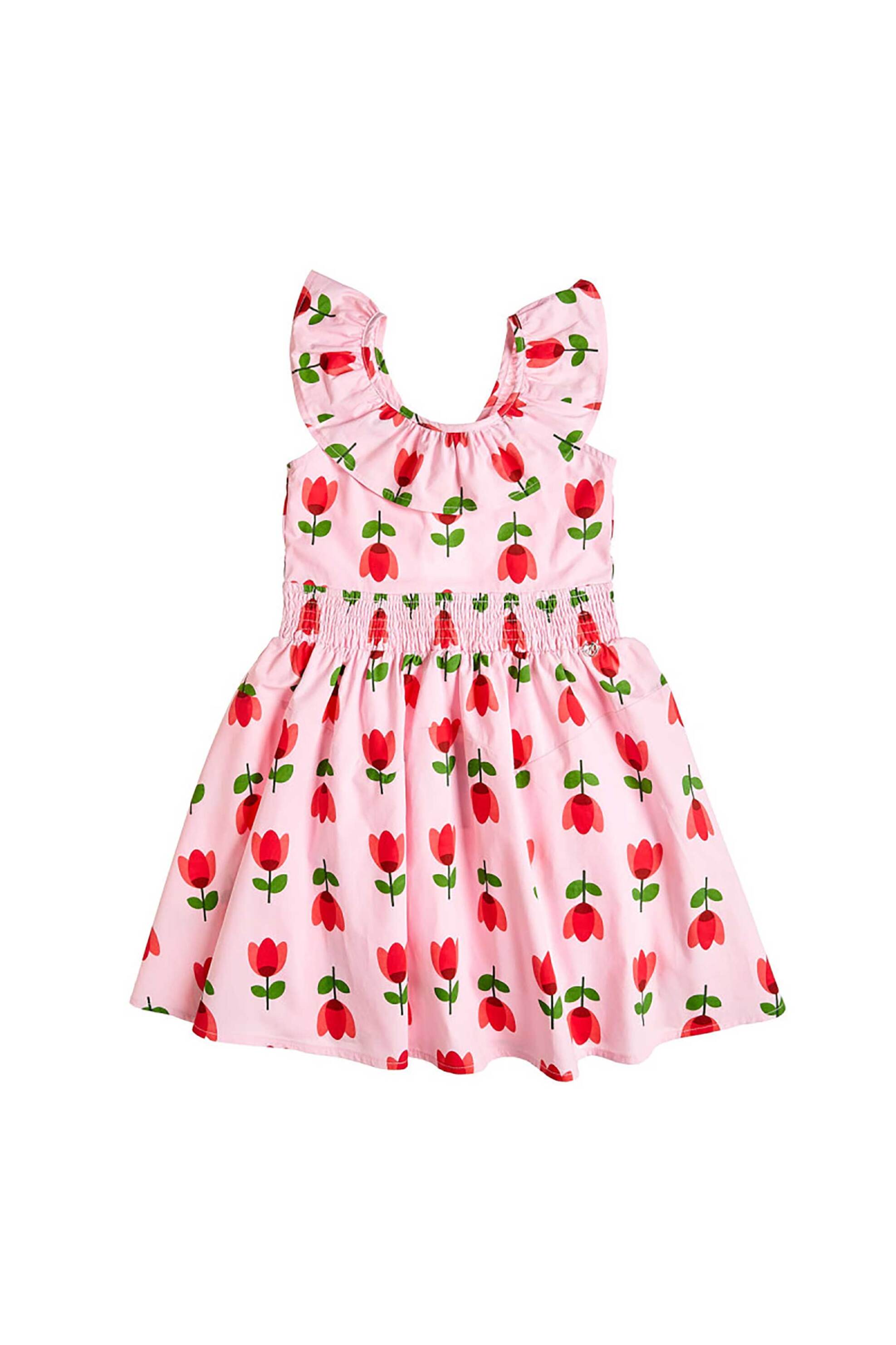 Alouette παιδικό φόρεμα με χιαστή πλάτη (6-14 ετών) - 00942142 Ροζ