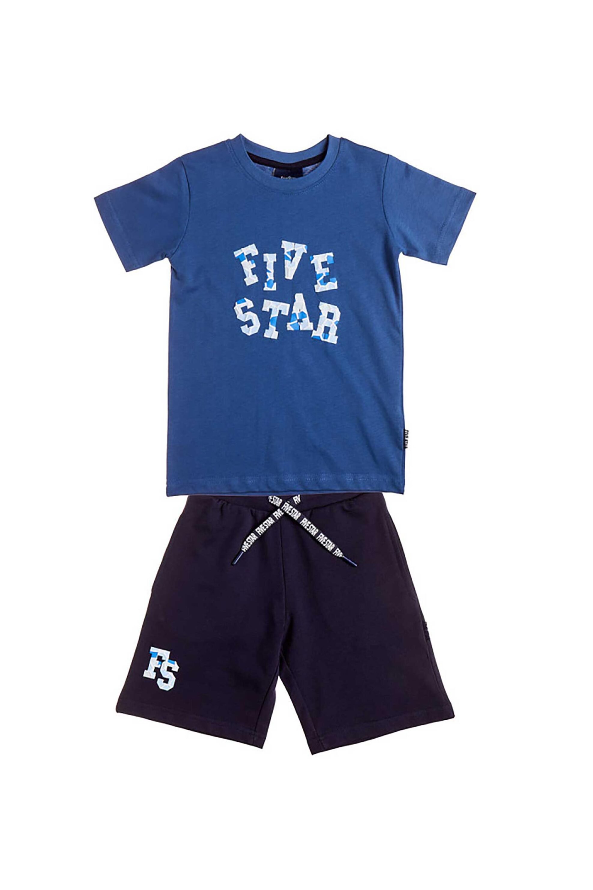 Alouette σετ παιδική μπλούζα και βερμούδα "Five Star" (2 τεμάχια) - 00270780 Μπλε