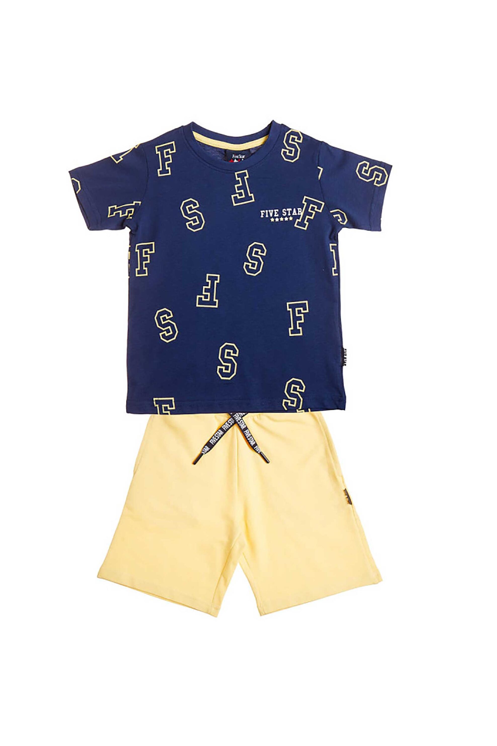 Alouette σετ παιδική μπλούζα και βερμούδα "Five Star" (3 τεμάχια) - 00270781 Μπεζ φωτογραφία