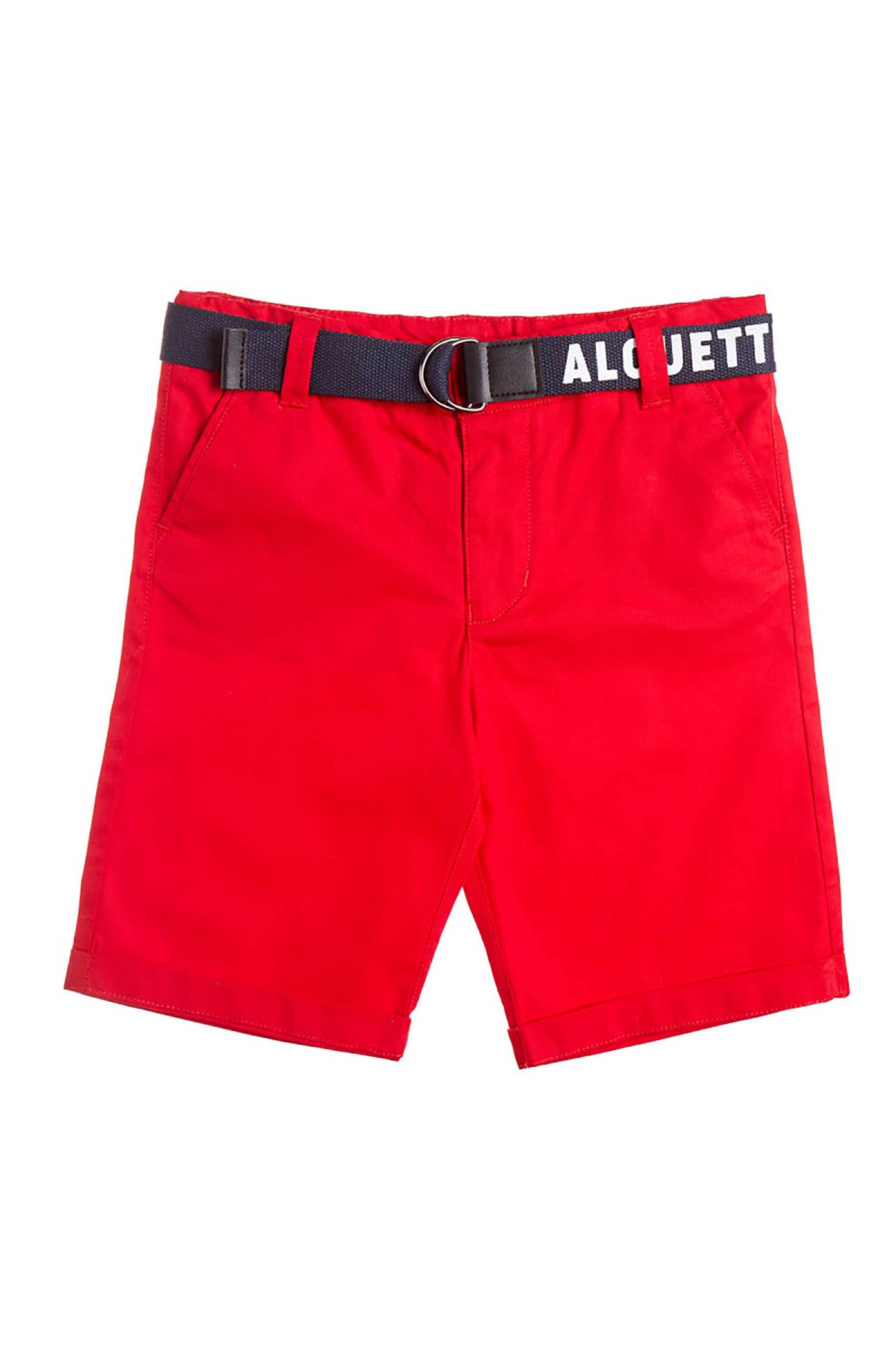 Alouette παιδική βερμούδα chino με ζώνη (12 μηνών-5 ετών) - 00212440 Κόκκινο