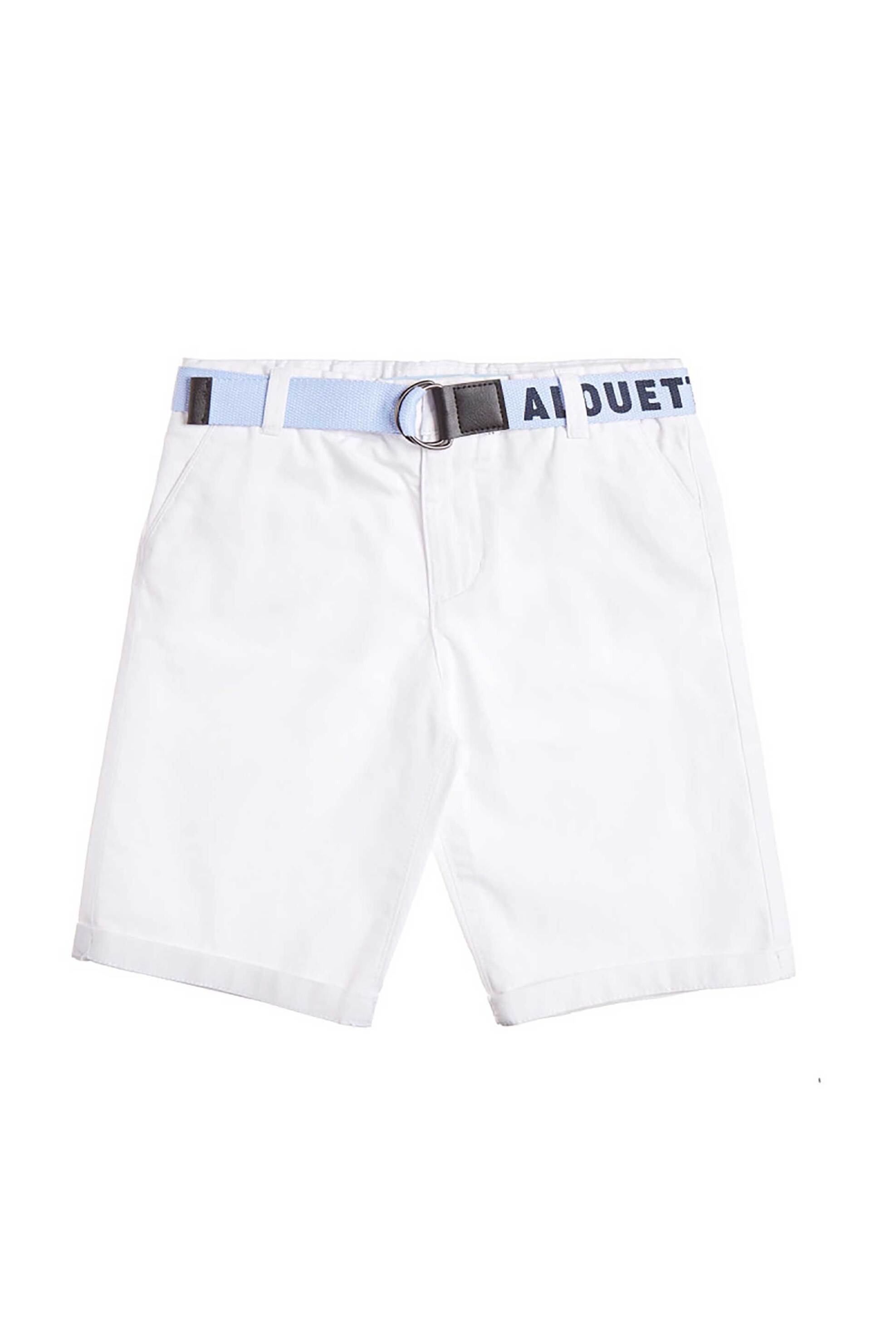 Alouette παιδική βερμούδα chino με ζώνη (6-16 ετών) - 00913638 Λευκό