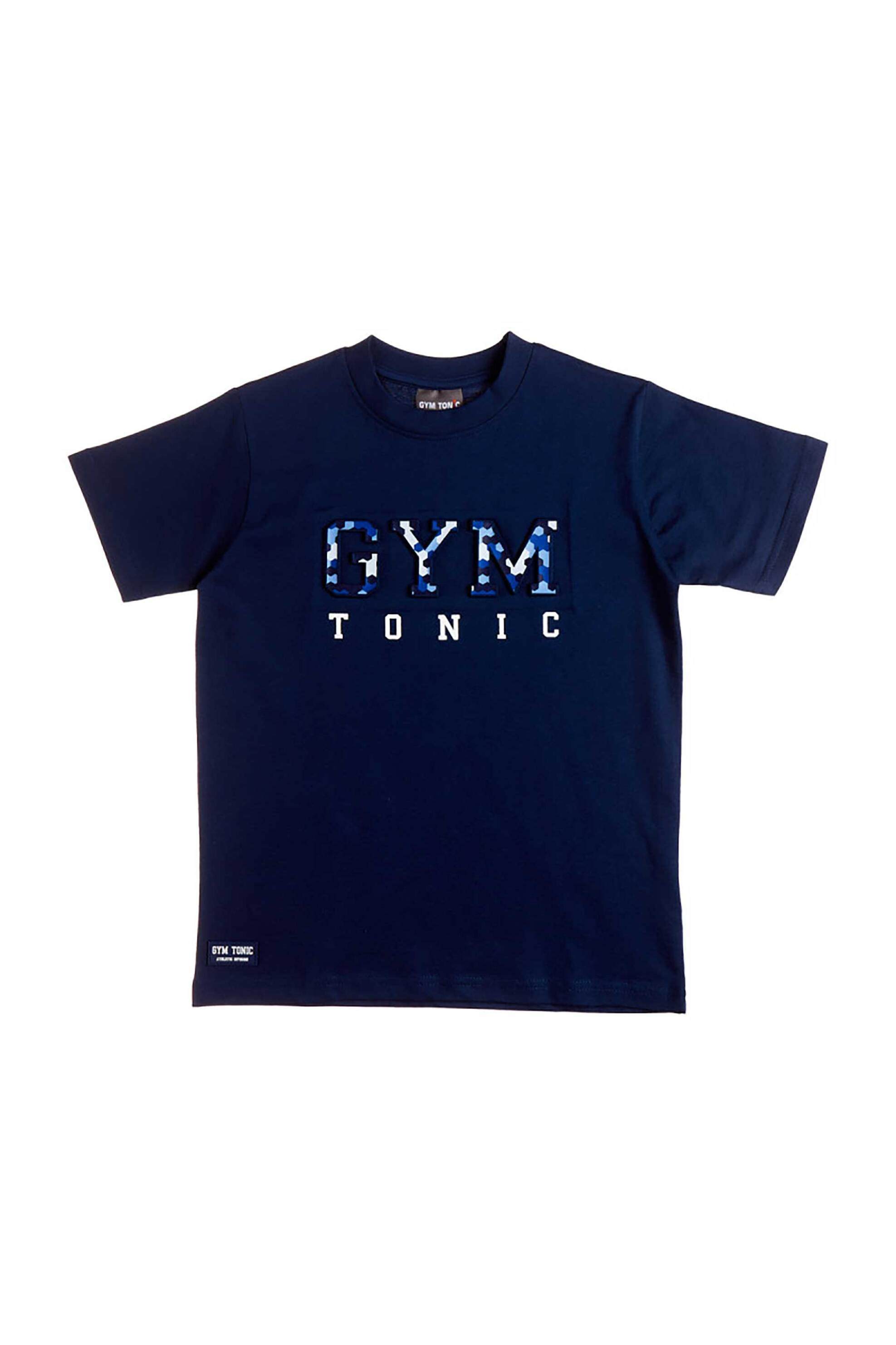 Alouette παιδική μπλούζα με ανάγλυφα γράμματα "Gym Tonic" (6-16 ετών) - 00953023 Μπλε Σκούρο