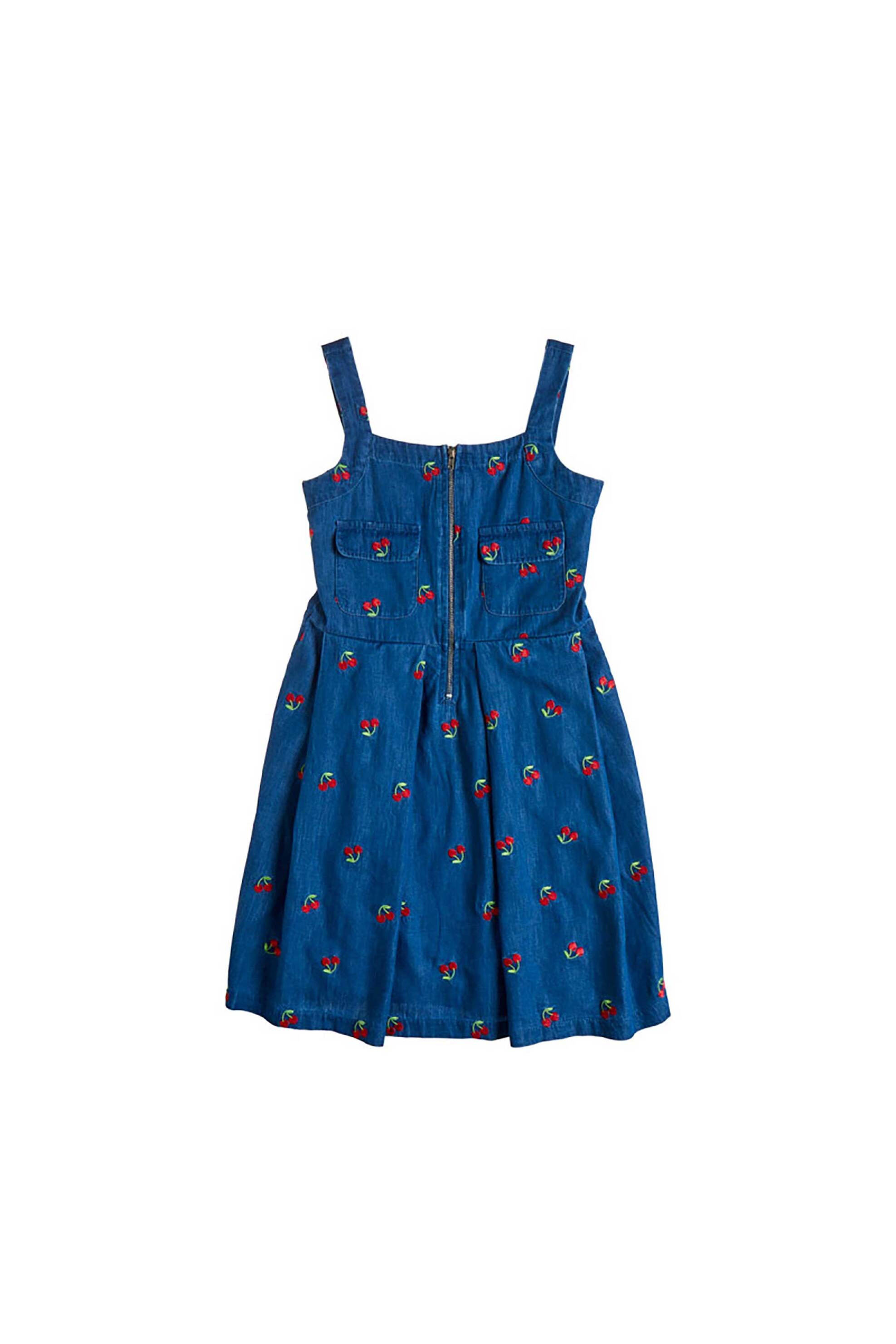 Allouette παιδικό denim φόρεμα με κεντήματα (6-14 ετών) - 00942147 Μπλε Σκούρο