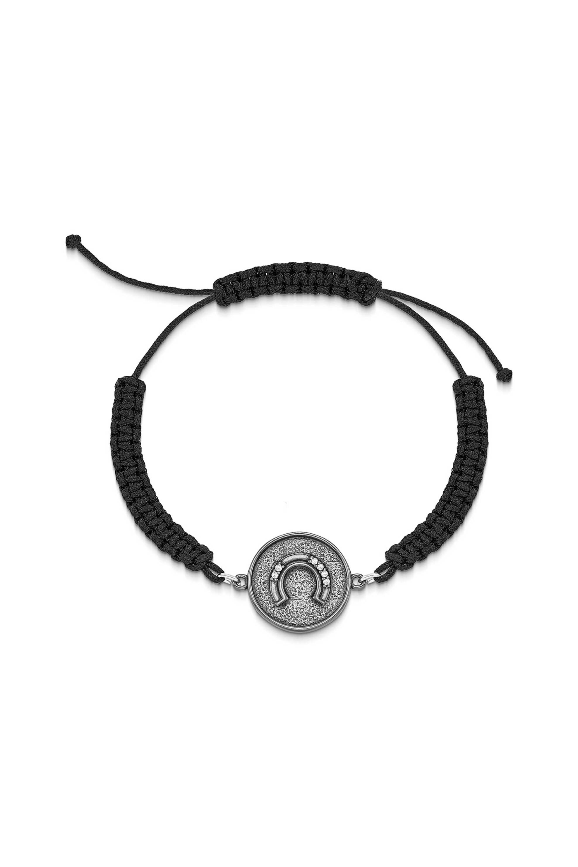 Li - LA - LO Li-LA-LO γυναικείο βραχιόλι Horseshoe coin από επιροδιωμένο ασήμι 925° με ζιργκόν - GUR000329 2025