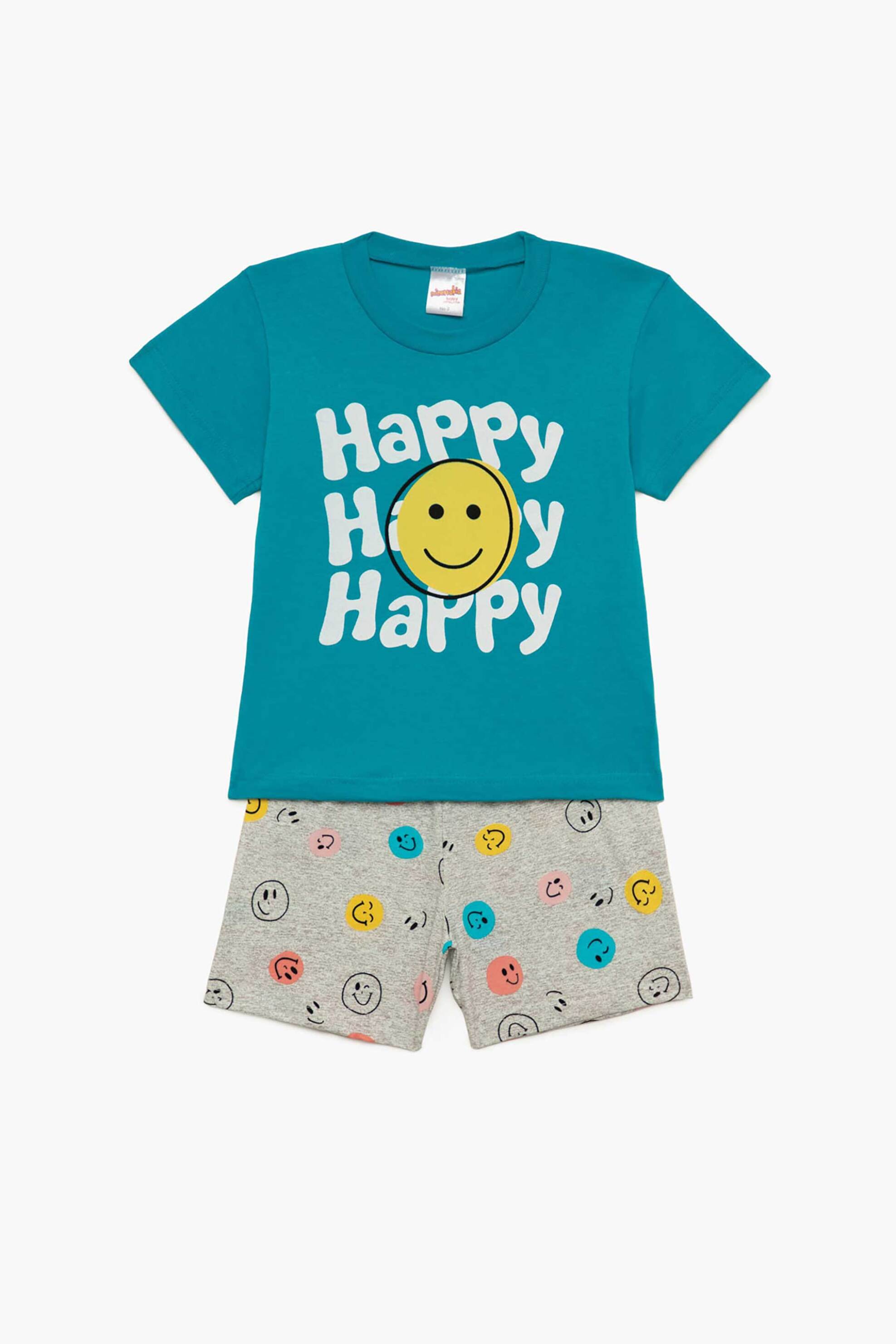 MINERVA Minerva βρεφική πιτζάμα για αγόρια "Happy Smiles" - 90-62344-002-810 Πετρόλ