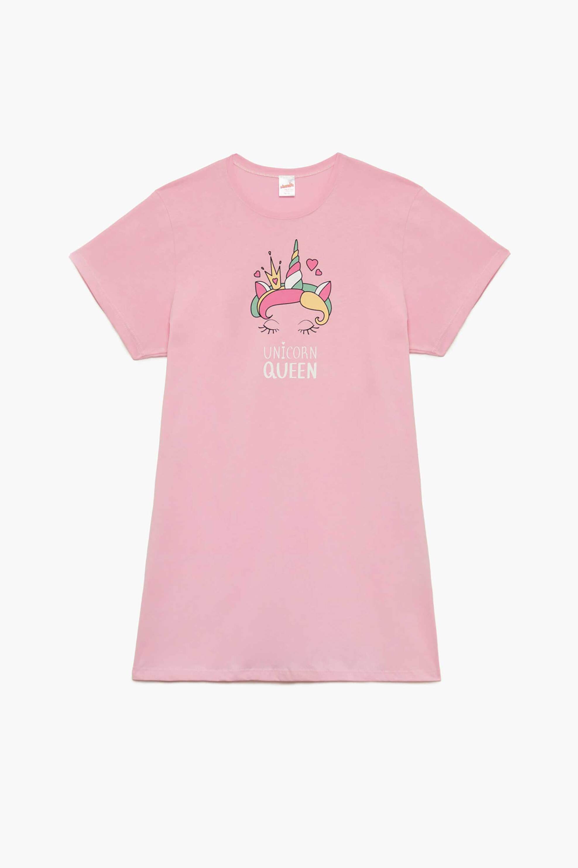MINERVA Minerva παιδικό νυχτικό με print "Girl's Power" - 90-62363-005-186 Ροζ