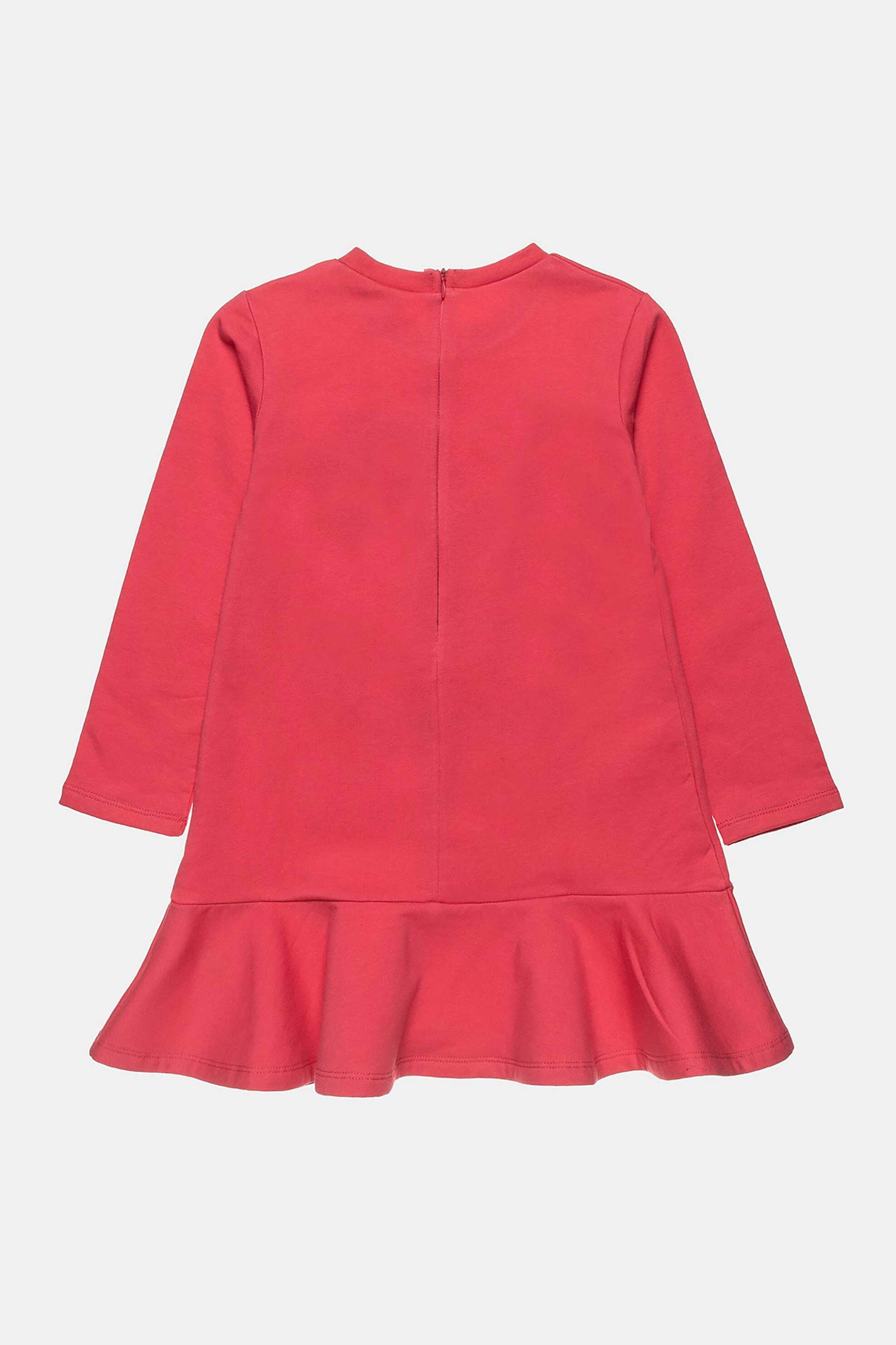 Alouette παιδικό φόρεμα φούτερ με ανάγλυφες λεπτομέρειες και βολάν "Snoopy" (12 μηνών - 5 ετών) - 00340247 Φούξια φωτογραφία