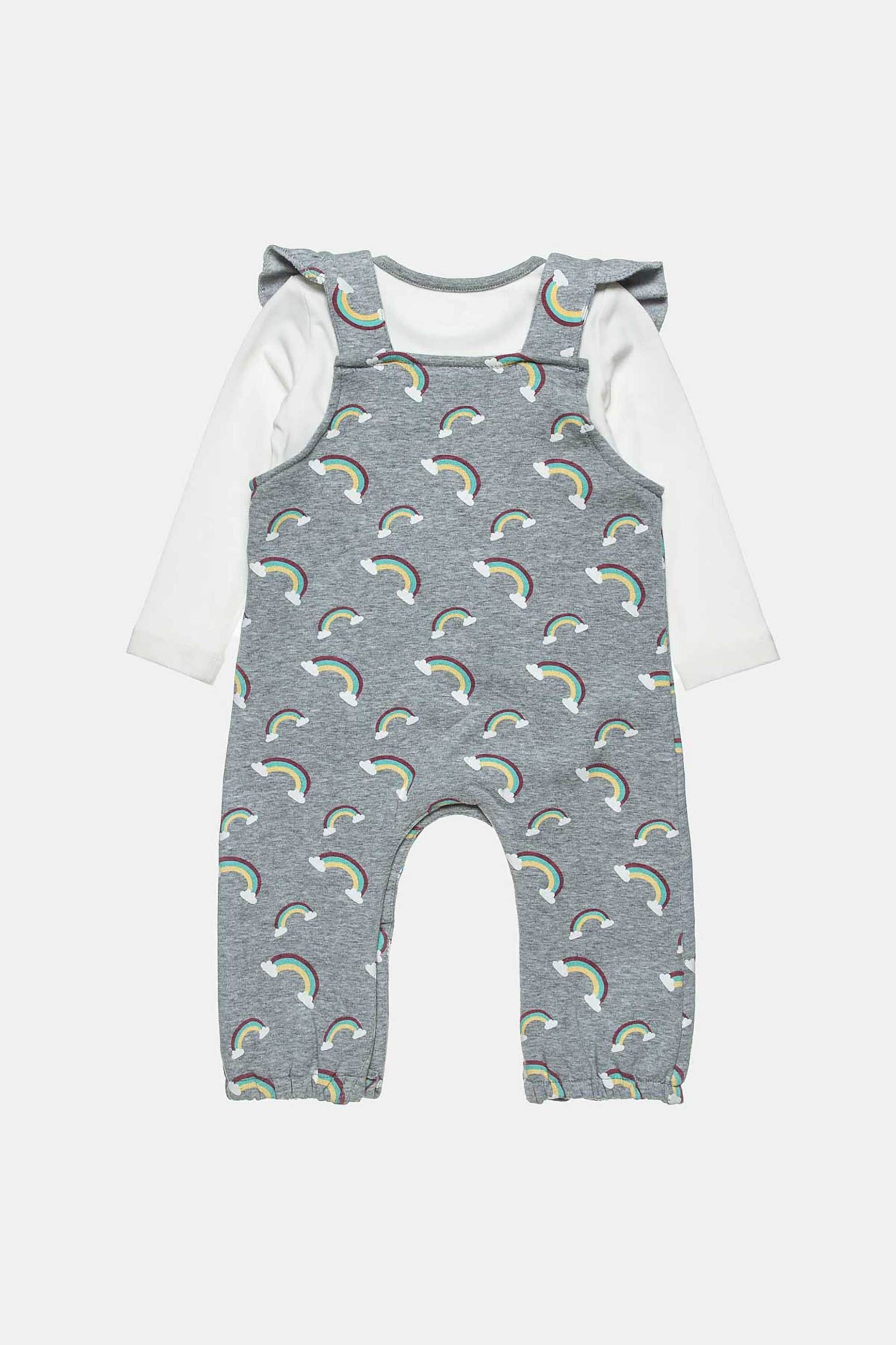 Alouette βρεφικό σετ σαλοπέτα με σχέδιο και μπλούζα "Tender Comforts" (1-12 μηνών) - 00470838 Γκρι φωτογραφία