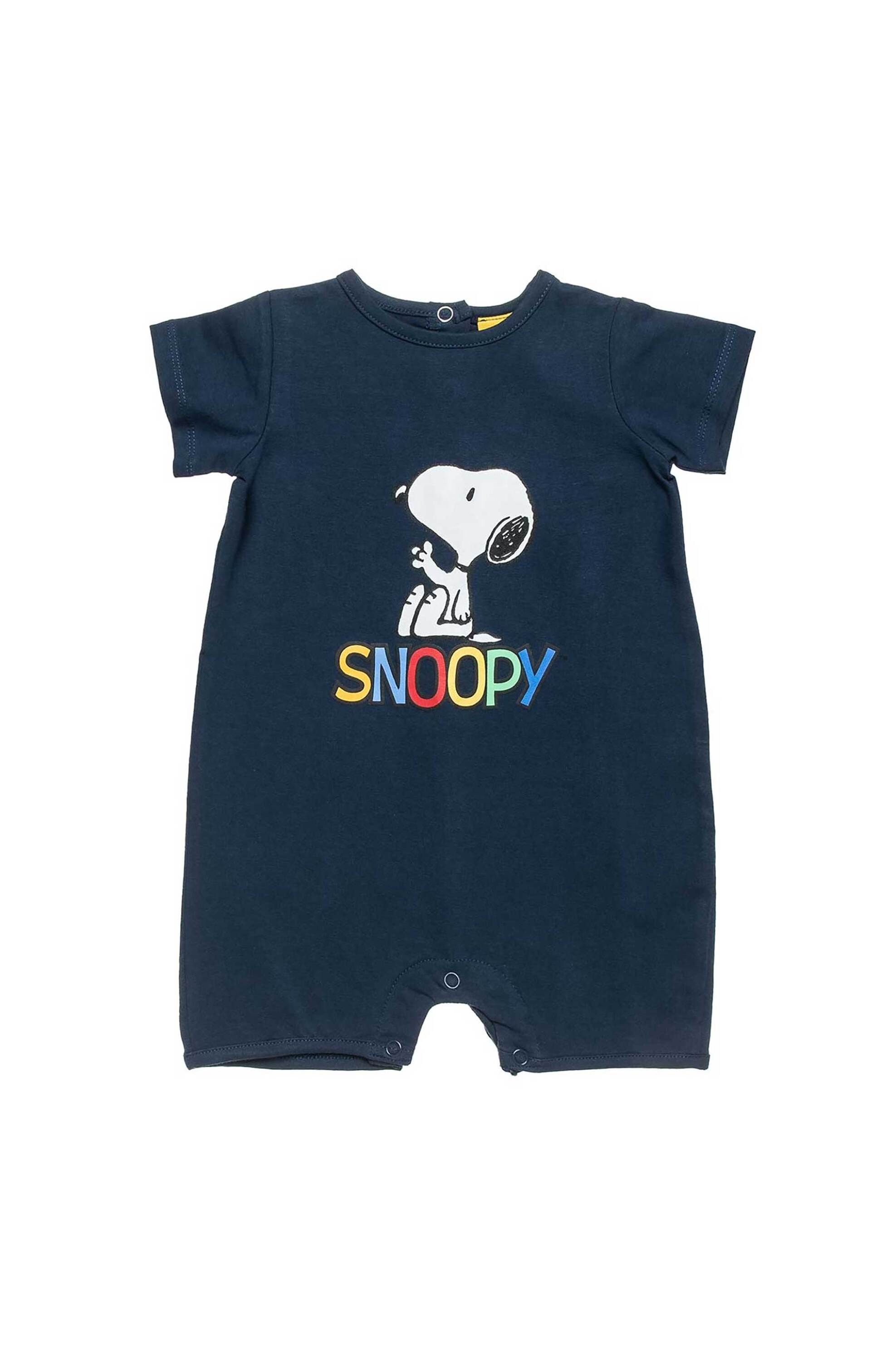 ALOUETTE Alouette βρεφικό φορμάκι με print με ανάγλυφα γράμματα "Snoopy" (1 - 12 μηνών) - 00580937 Μπλε Σκούρο