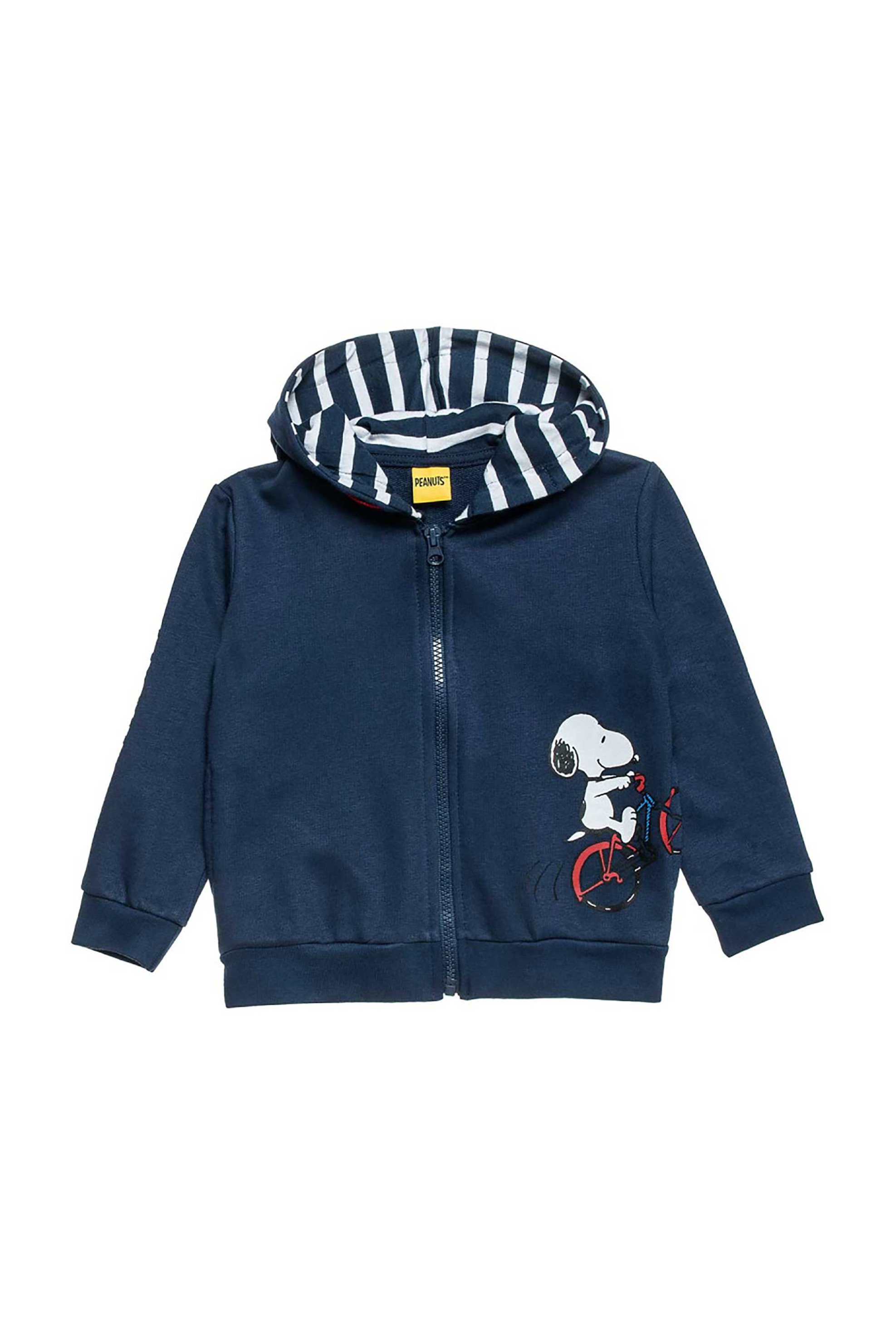ALOUETTE Alouette παιδική ζακέτα με κουκούλα και κέντημα "Snoopy" (12 μηνών - 5 ετών) - 00360277 Σκούρο Μπλε