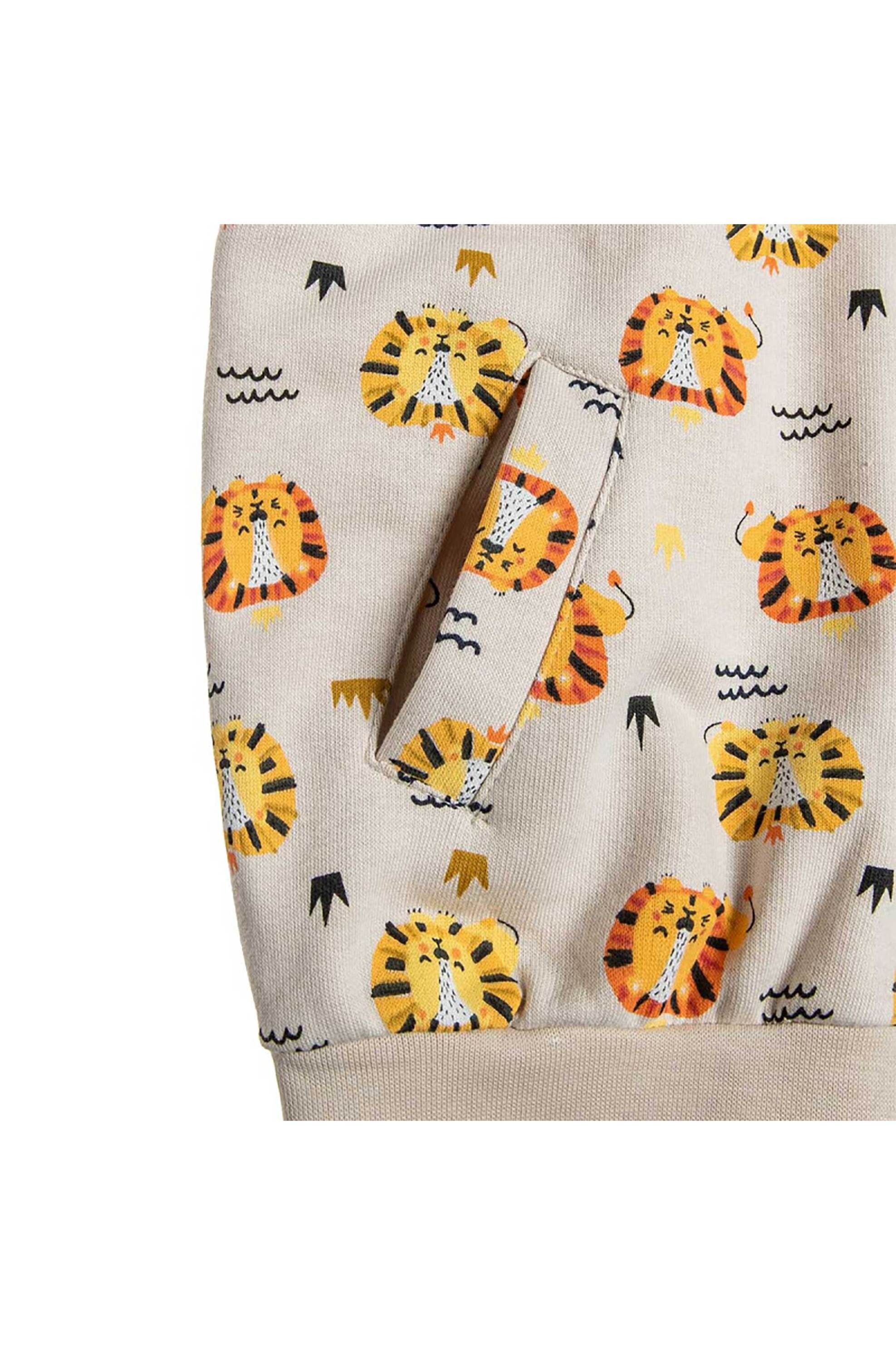 Alouette παιδική ζακέτα με κουκούλα και all-over print "Tender Comforts" (9 μηνών - 4 ετών) - 00460481 Μπεζ φωτογραφία