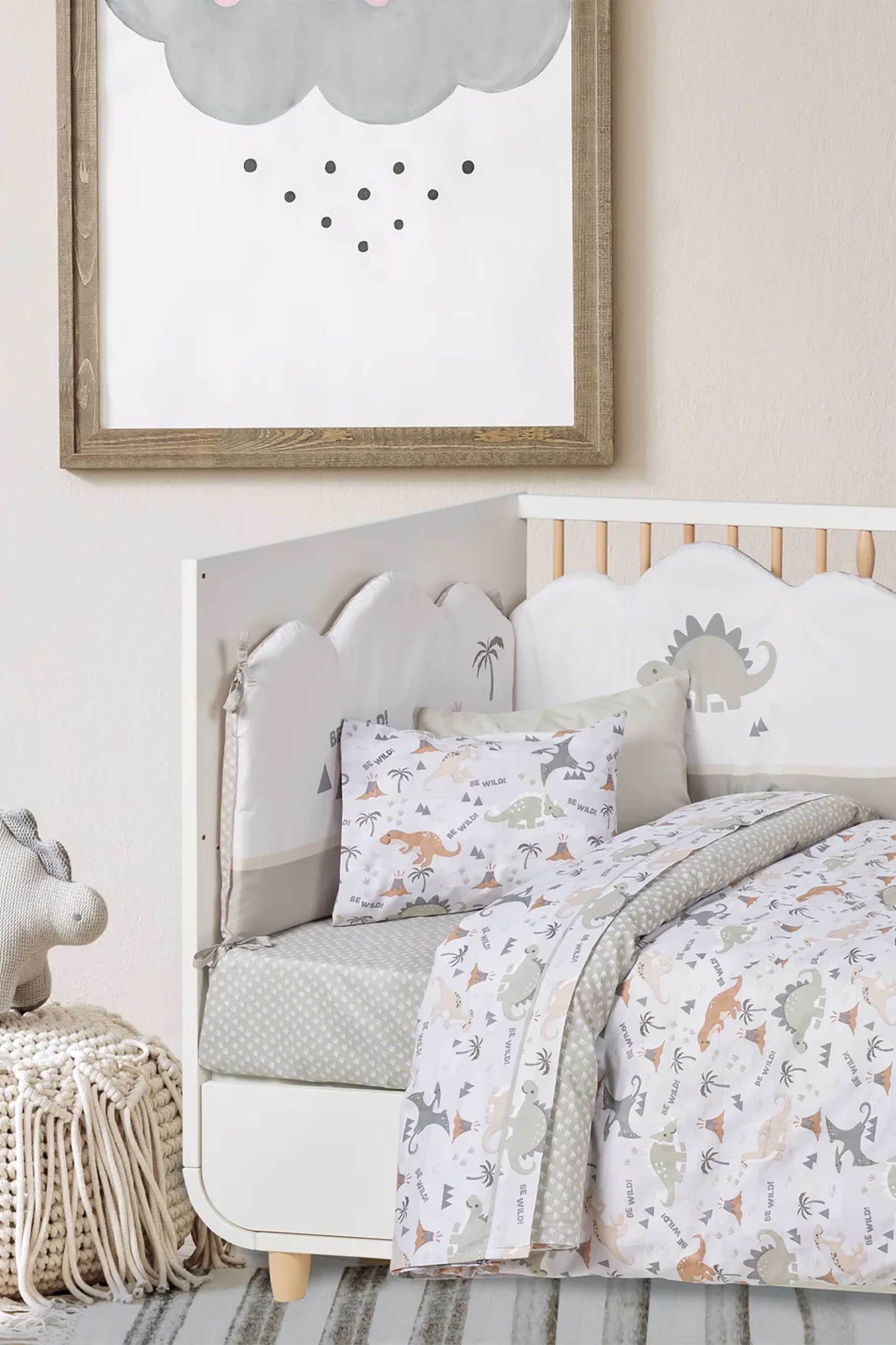 DAS BABY Das Baby σετ σεντόνια κούνιας με μαξιλαροθήκη "Fun 4937" (3 τεμάχια) - 00027091 Μπεζ