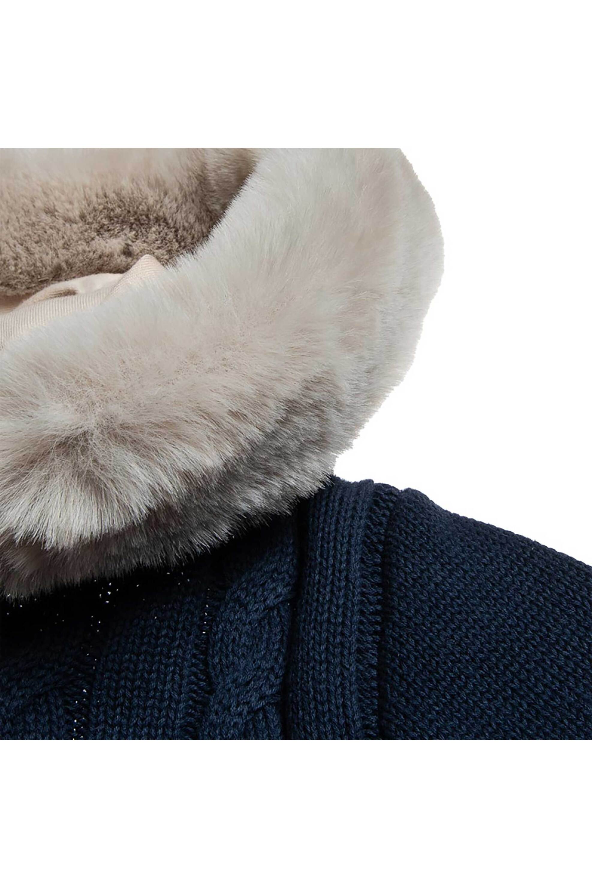 Alouette βρεφικό φορμάκι εξόδου πλεκτό με κουκούλα (1 - 12 μηνών) - 00481275 Σκούρο Μπλε φωτογραφία