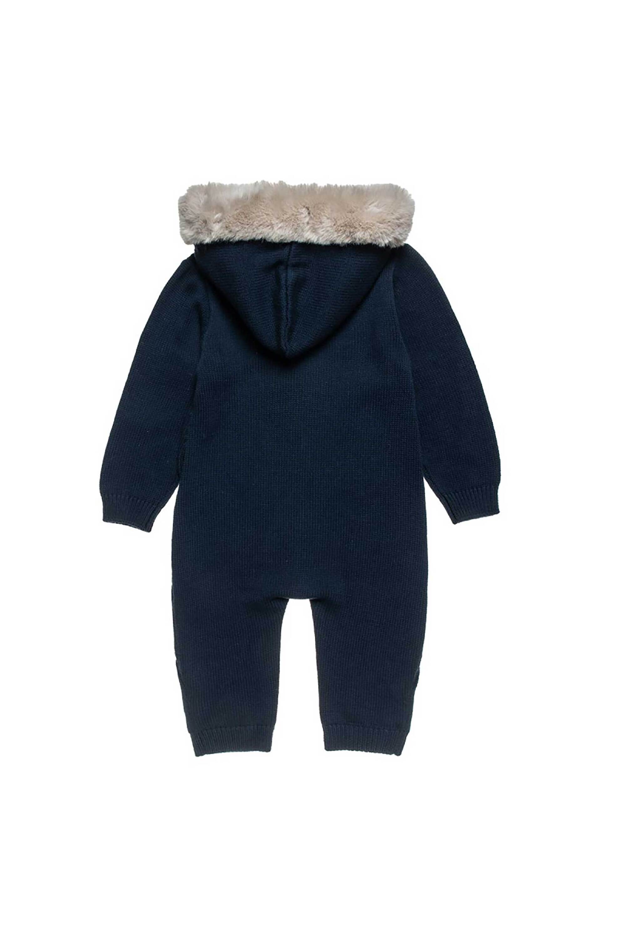 Alouette βρεφικό φορμάκι εξόδου πλεκτό με κουκούλα (1 - 12 μηνών) - 00481275 Σκούρο Μπλε φωτογραφία