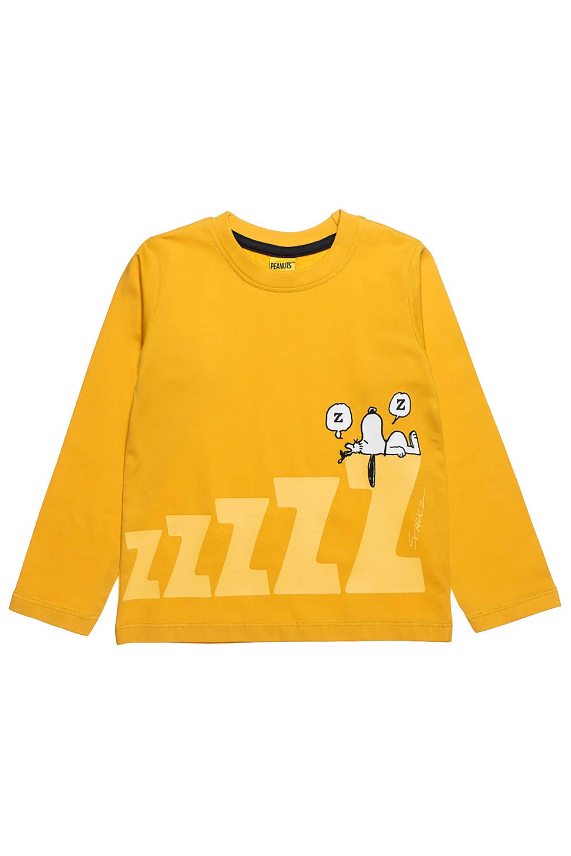 Alouette παιδική μπλούζα με print "Snoopy" - 00321187 Κίτρινο