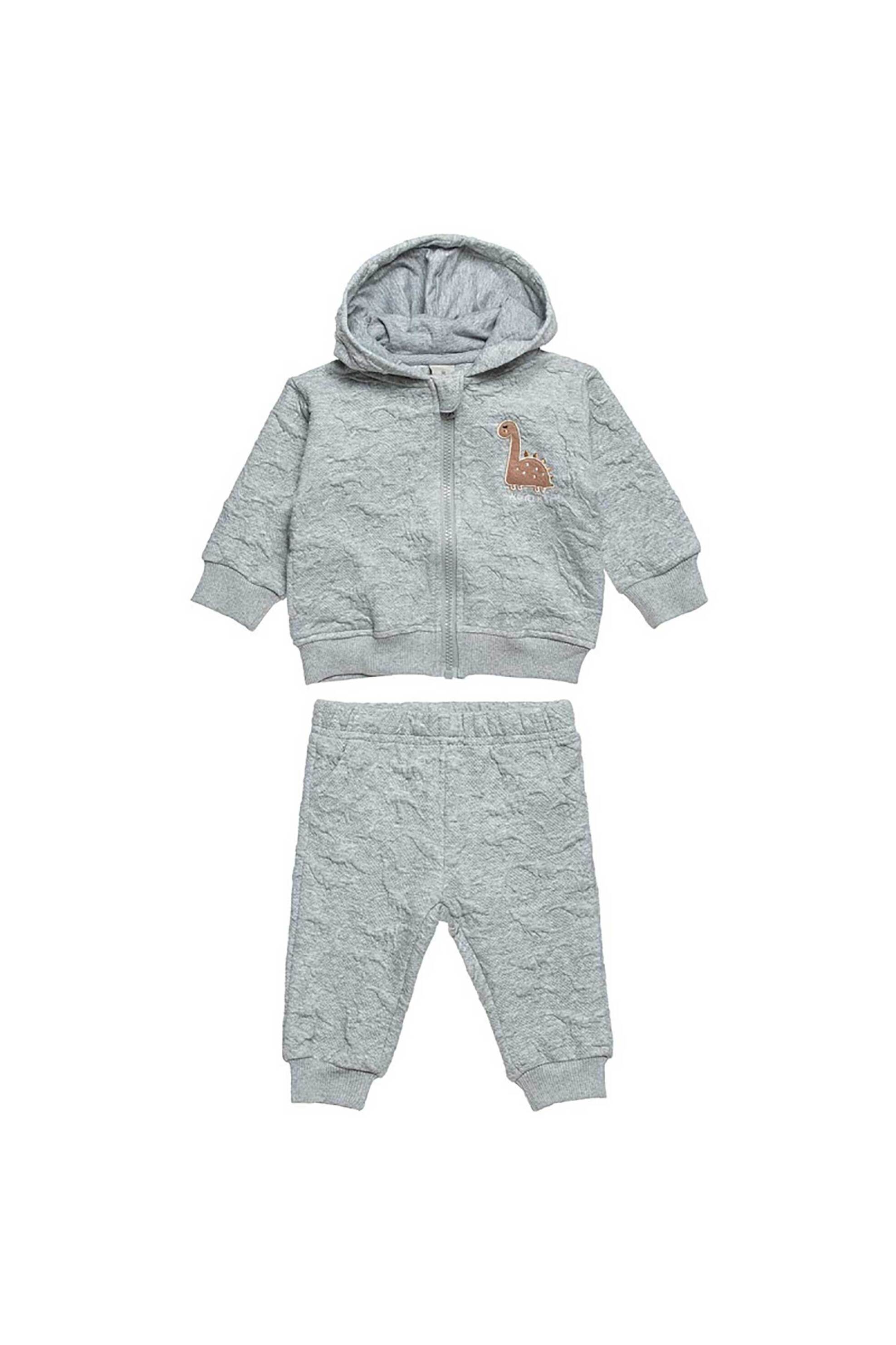 ALOUETTE Alouette βρεφικό σετ ζακέτα φούτερ και παντελόνι ''Tender Comforts'' (3-18 μηνών) - 00470932 Γκρι