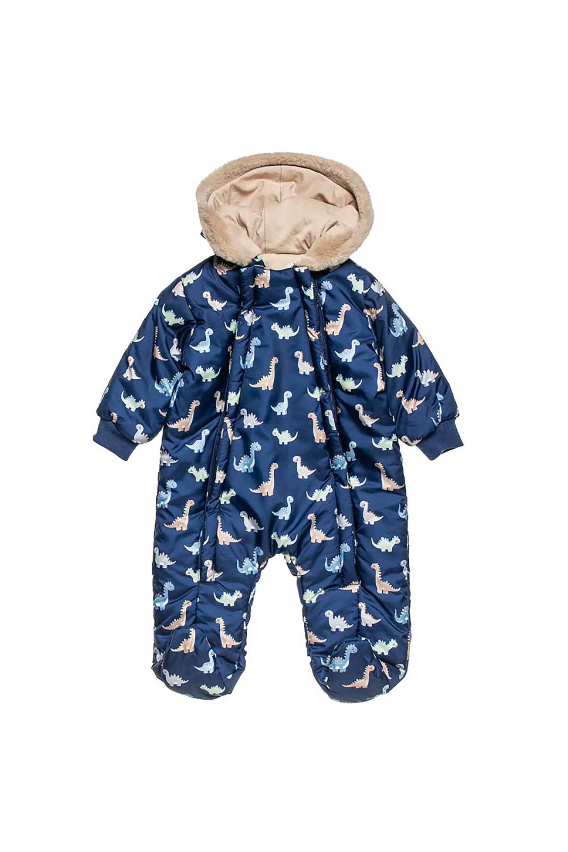 ALOUETTE Alouette βρεφικό φορμάκι εξόδου με all-over print και κουκούλα "Tender Comforts" (1 - 12 μηνών) - 00481359 Μπλε