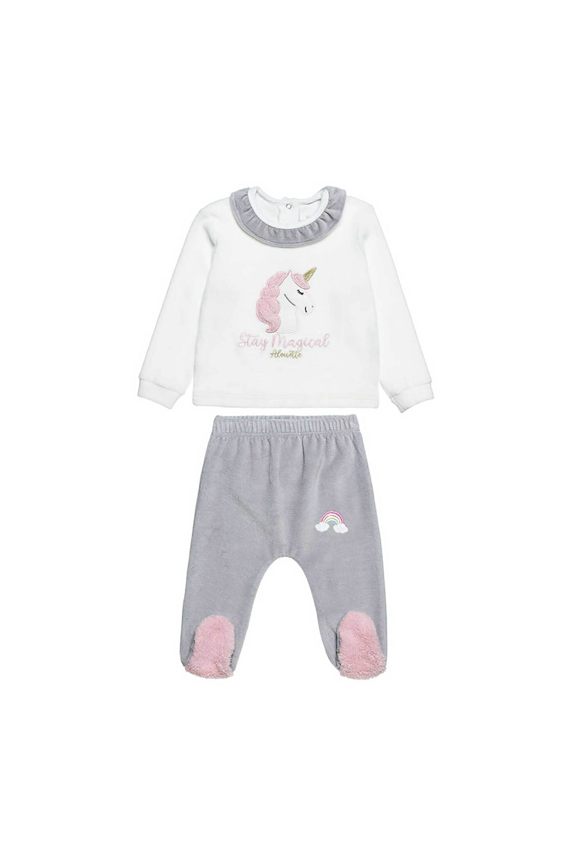 ALOUETTE Alouette βρεφικό σετ μπλούζα και παντελόνι ''Tender Comforts'' (3-12 μηνών) - 00470938 Εκρού