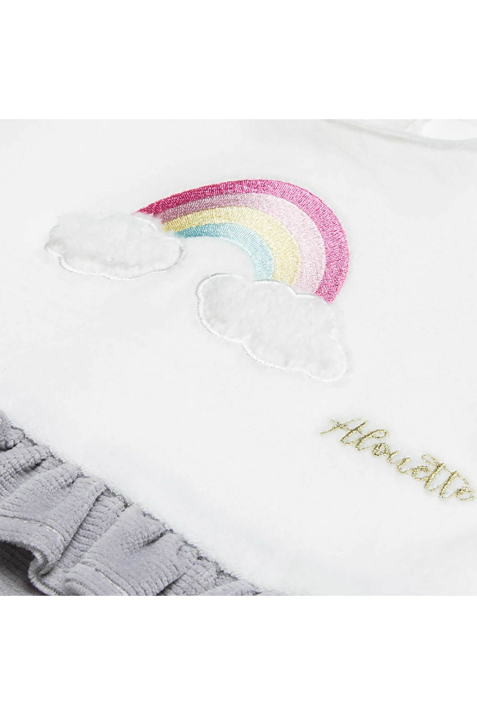 Alouette βρεφικό φορμάκι με κέντημα και βολάν (1-12 μηνών) - 00481345 Εκρού φωτογραφία