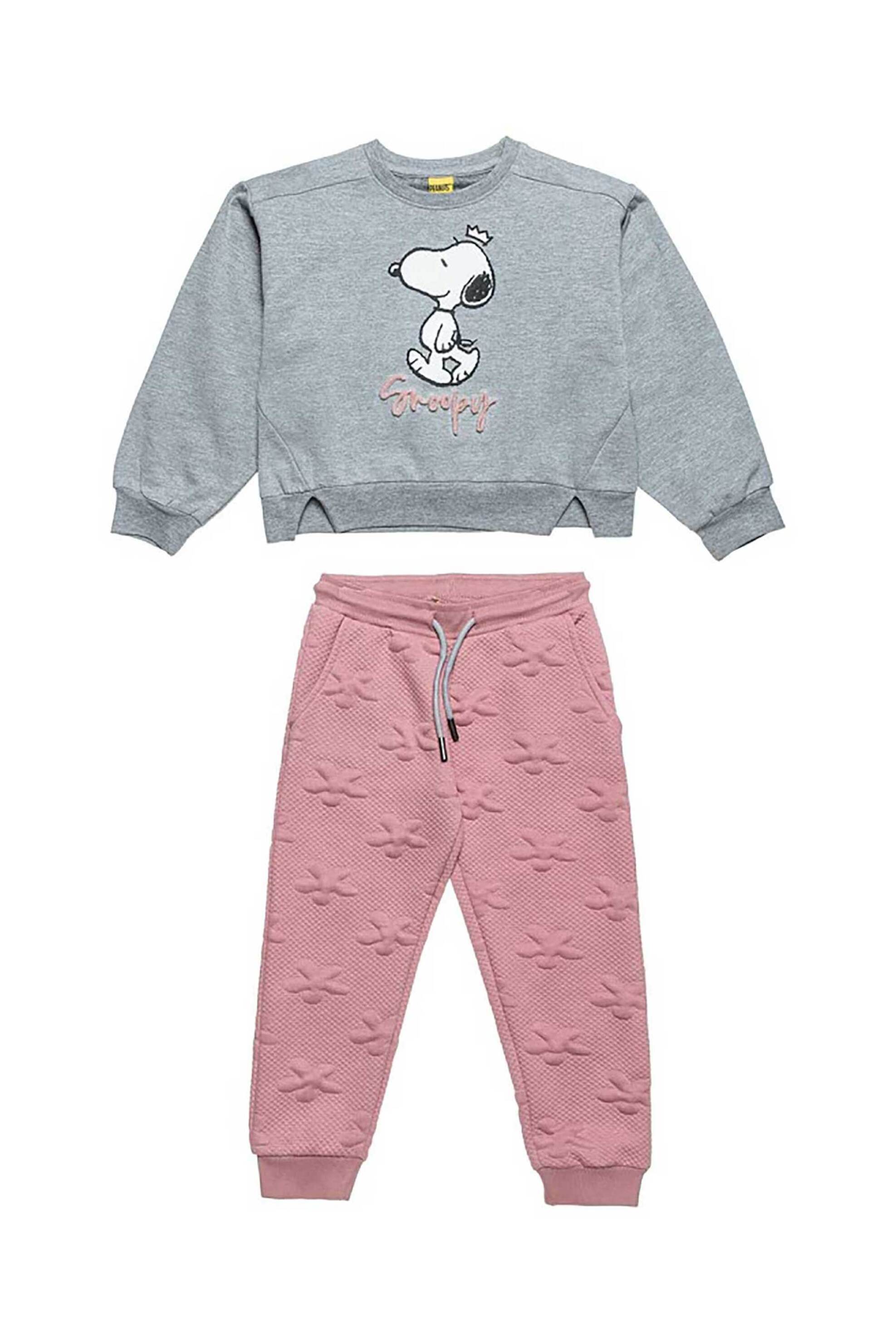 Alouette παιδικό σετ φόρμας "Snoopy" (12 μηνών-8 ετών) - 00330545 Ροζ