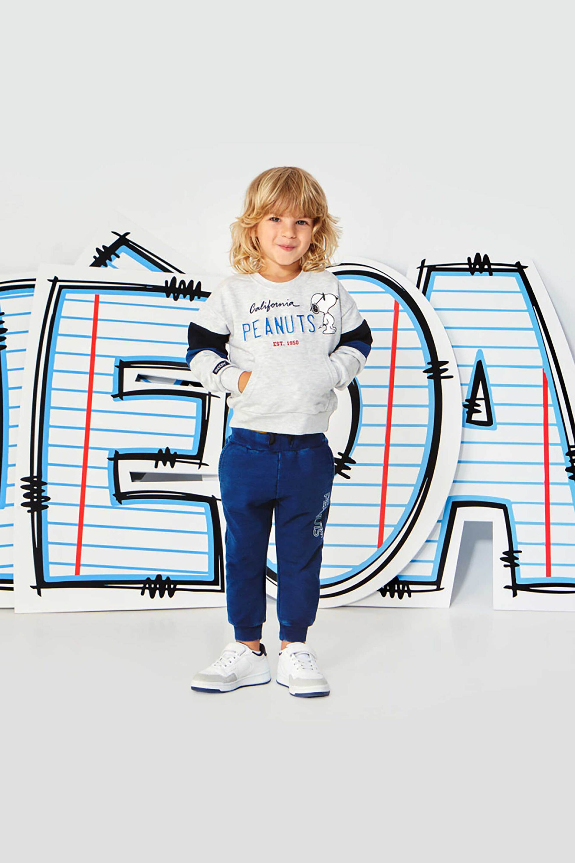 Alouette παιδικό σετ φόρμας "Snoopy" (18 μηνών-8 ετών) - 00330546 Γκρι